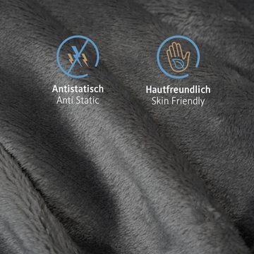 Wohndecke Extra Warme Flauschige Kuscheldecke(450 g/m), Oeko-TEX Zertifiziert, Komfortec, Super Weiche Fleecedecke, Allergiker geeignet