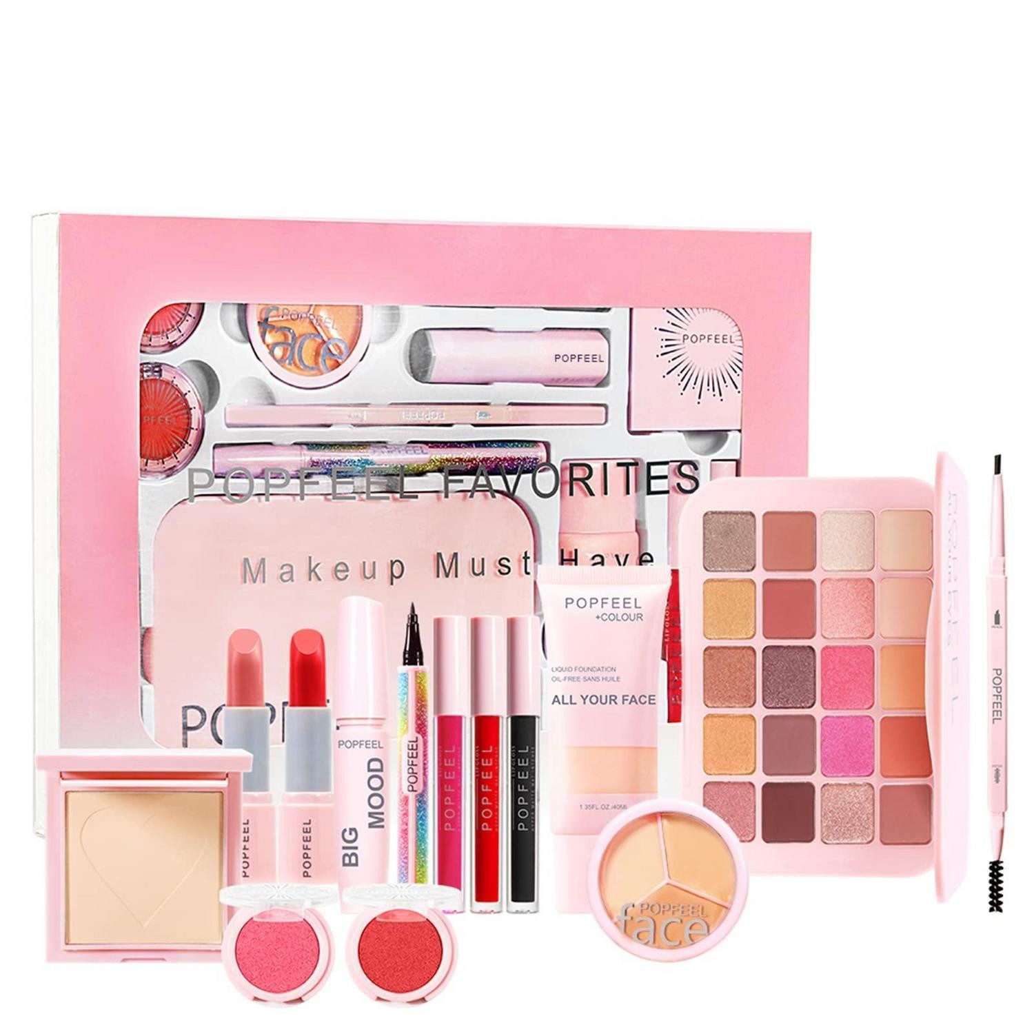LuxusKollektion Schmink-Set Make-up Geschenkset, Lidschatten & mehr