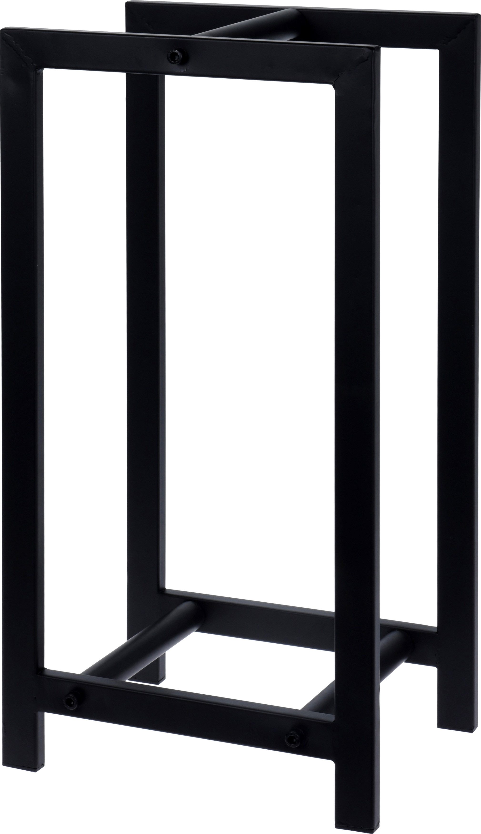 matrasa Kaminholzregal PILLAR Metall schwarz - Kaminholzständer Feuerholz Regal Kaminholz, BxTxH:30x22x59 cm