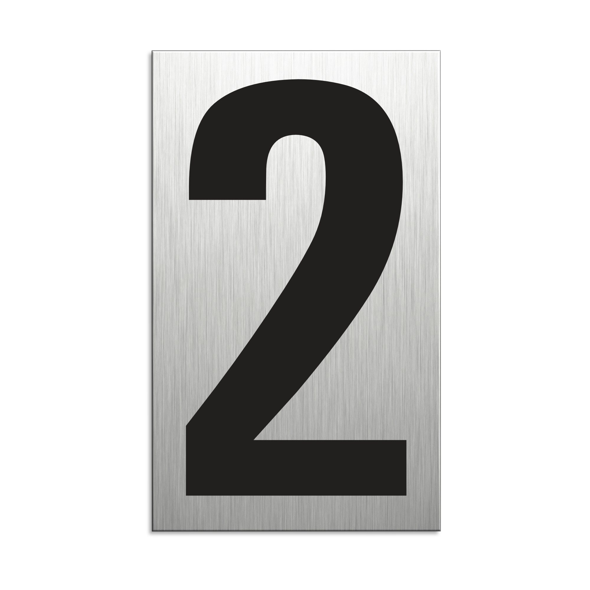 OFFORM DESIGN Hinweisschild Zahl Nummer beliebig kominierbar Aluminium selbstklebend 100x60 mm