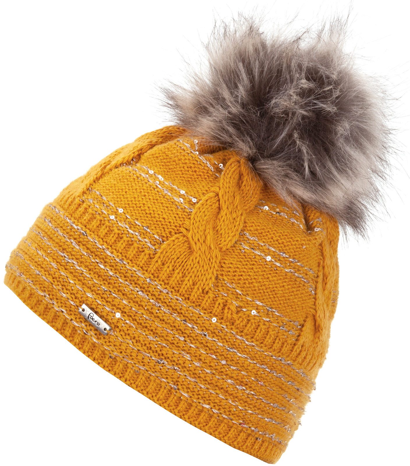 Faera Bommelmütze Wintermütze Damen Herren Mütze Beanie Haube gefüttert Bommelmütze