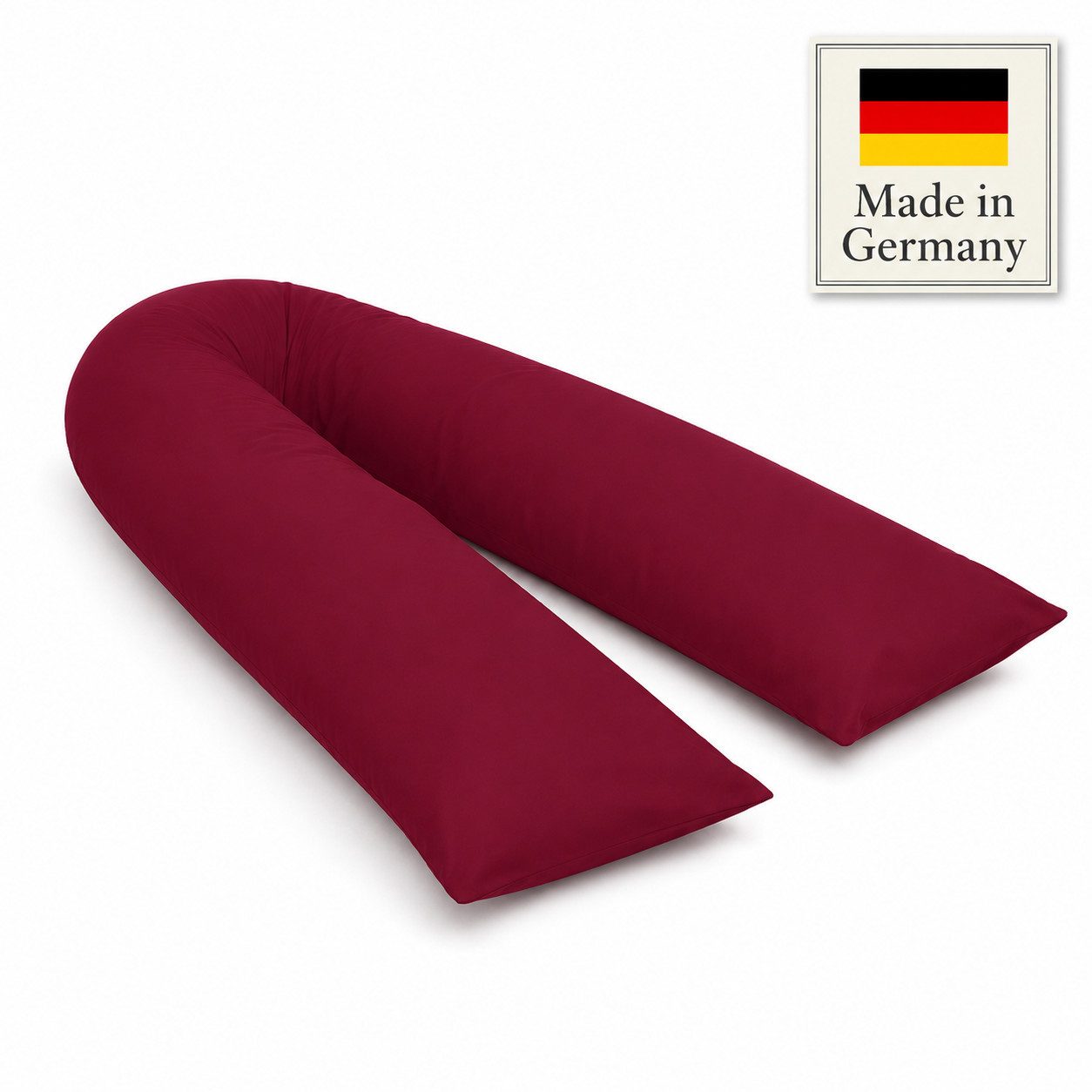 NEXGEN Luxus Baumwollkissen U-förmiges Schwangerschaftskissen 12 ft mit Bezug, Atmungsaktiv, Füllung: 100 % Polyester-Hohlfaser, Seitenschläfer, Bauchschläfer, Rückenschläfer, Spar-Set, Hergestellt in Deutschland, Deluxe Komfort