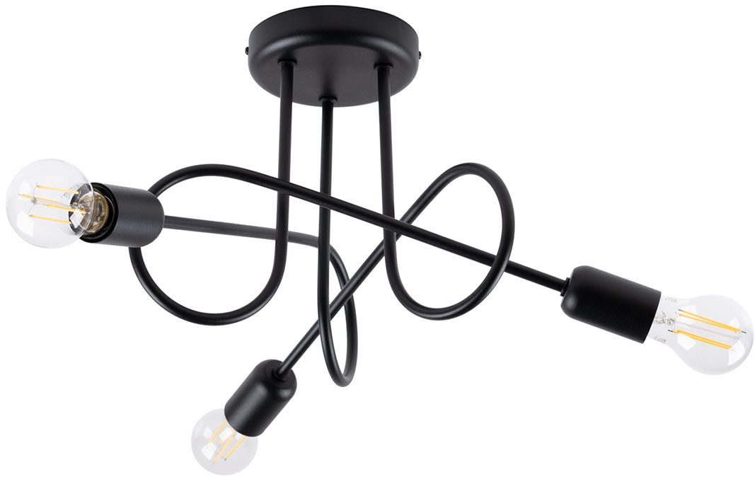 SOLLUX lighting Deckenleuchte LOOP 3, ohne Leuchtmittel, Streulicht