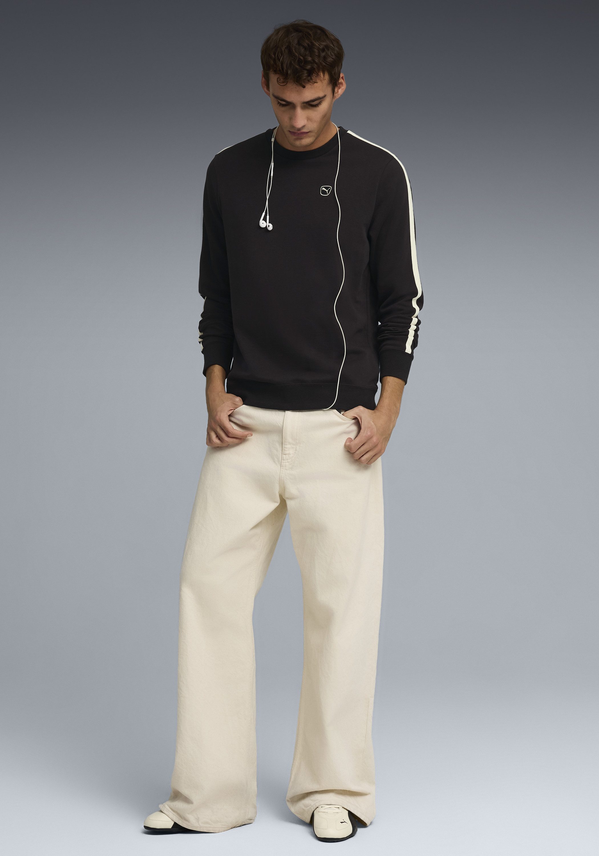 PUMA Langarmshirt ESS ELEVATED CREW TR Regular Fit, Langarm, sportlicher Stil, Rundhalsausschnitt