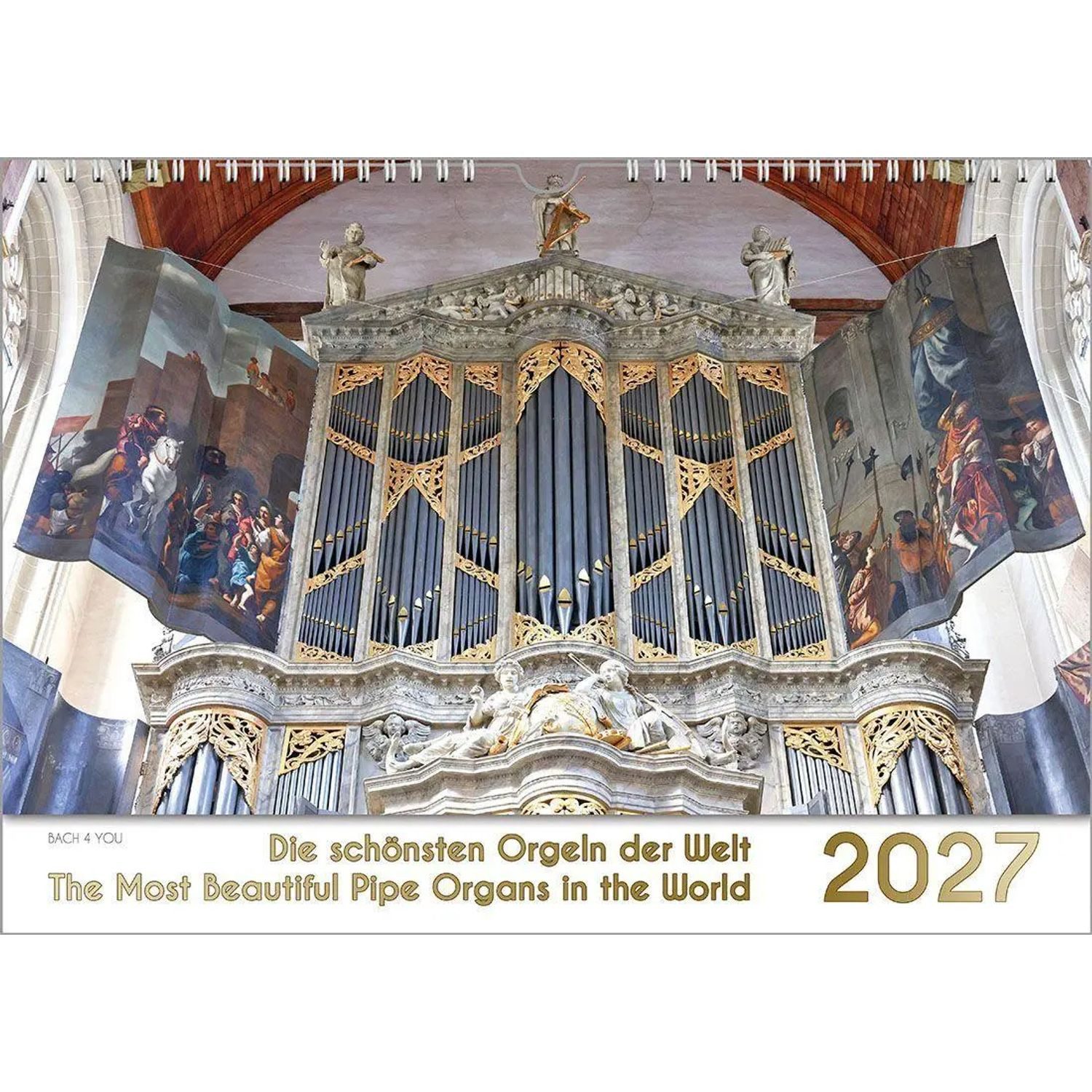 Bach Wandkalender Der Orgelkalender, ein Musik-Kalender 2027, DIN A3