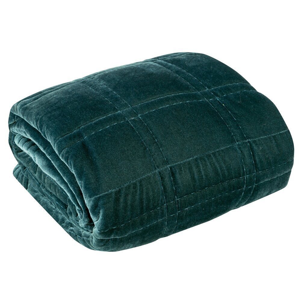 Eurofirany Tagesdecke Kristi, Steppdecke Samtdecke Karomuster Weicher Überw günstig online kaufen