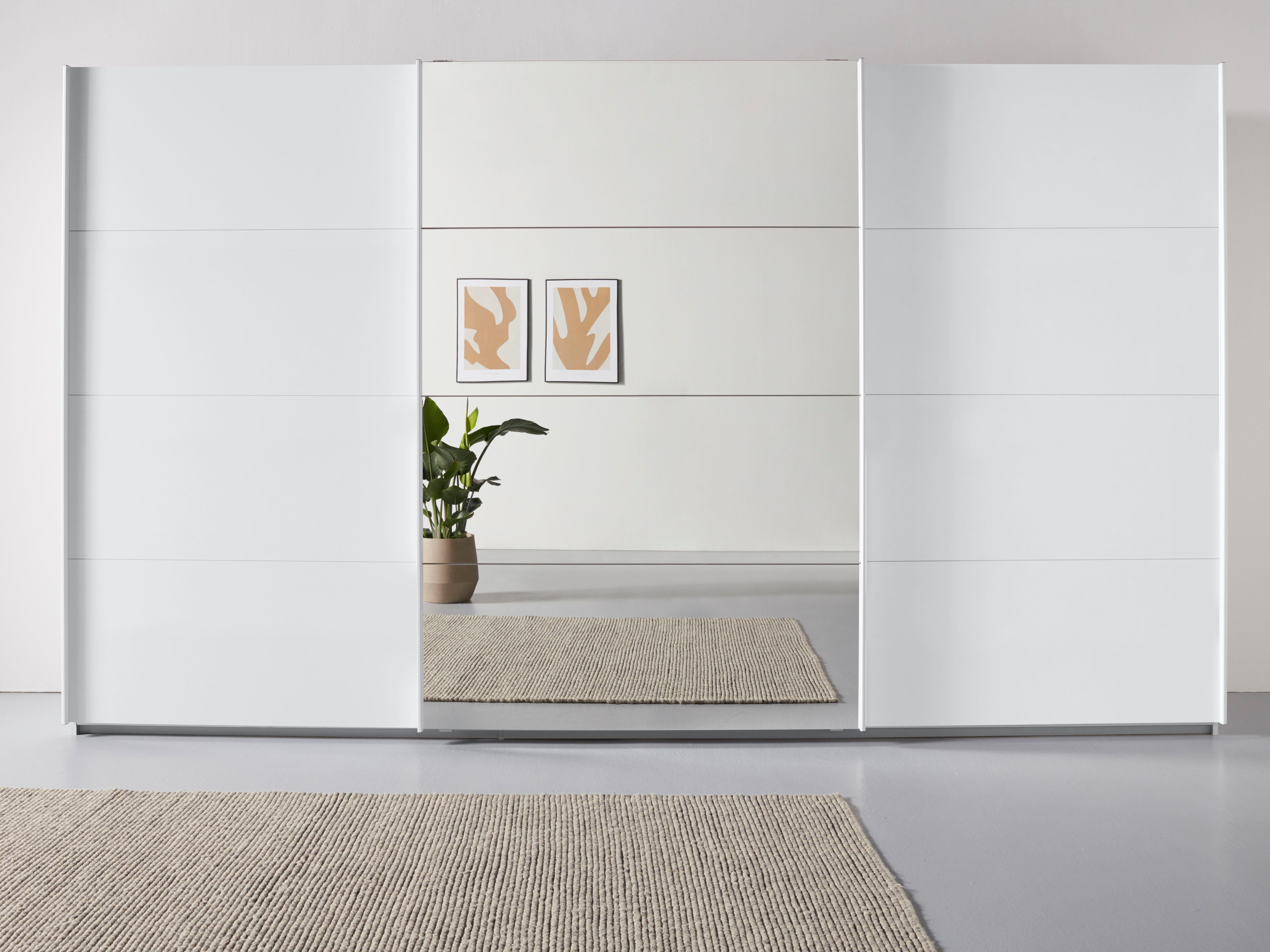 rauch Schwebetürenschrank Kleiderschrank Schrank Garderobe TOPSELLER OTELI inkl. Inneneinteilung (Breiten 203/271/315/360 cm Höhen 210/229 cm) mit 3 Innenschubladen sowie zusätzlichen Einlegeböden MADE IN GERMANY