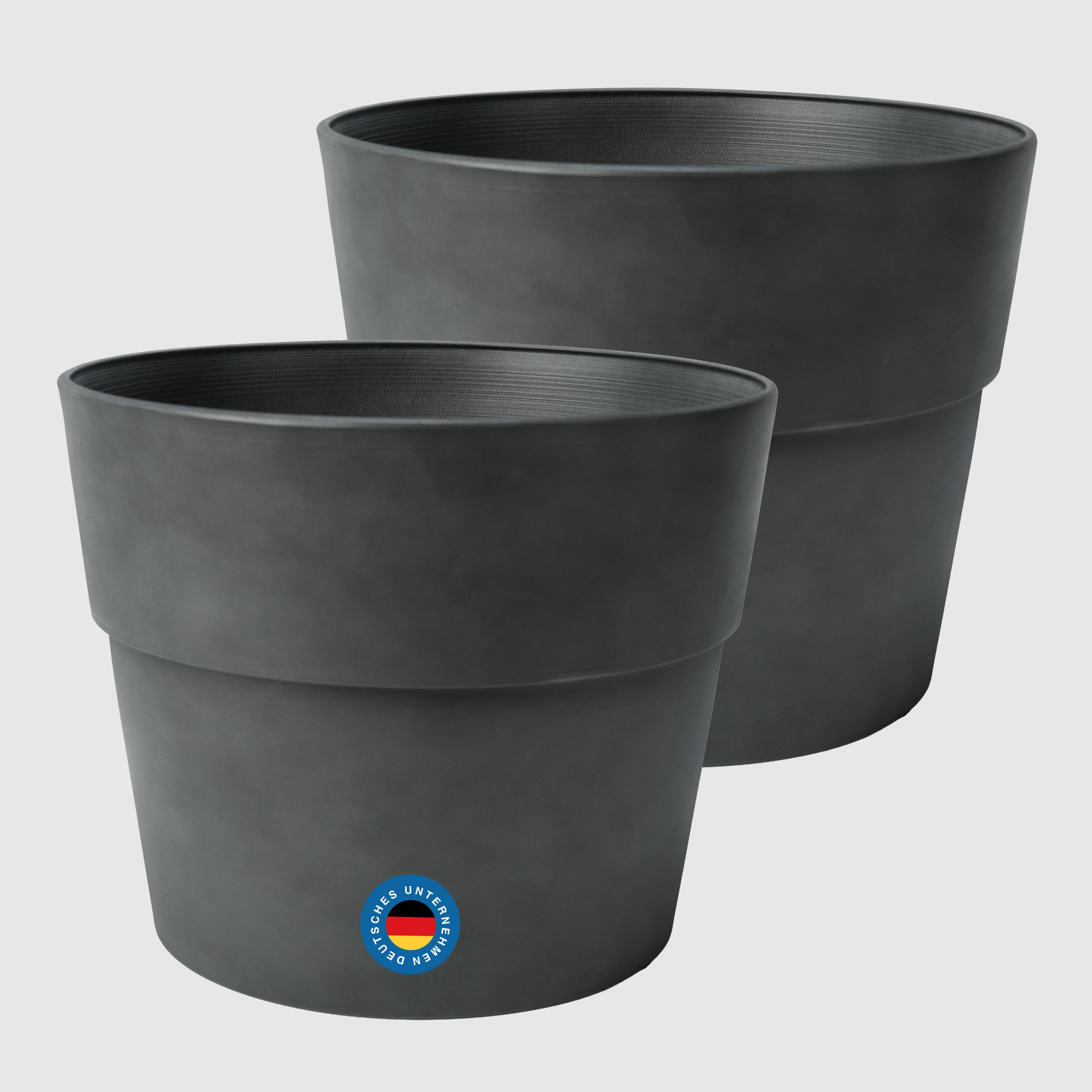 Zedelmaier Blumentopf 2er-Set Blumentopf mit extra Dicker Wand, mattierte Oberfläche