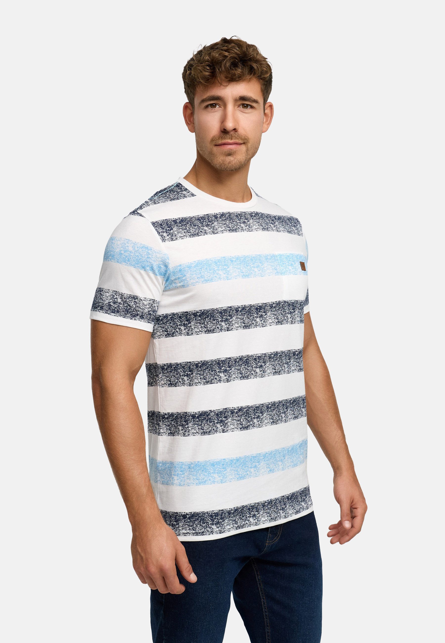 Indicode T-Shirt INTamka Lässiges Shirt mit Streifen