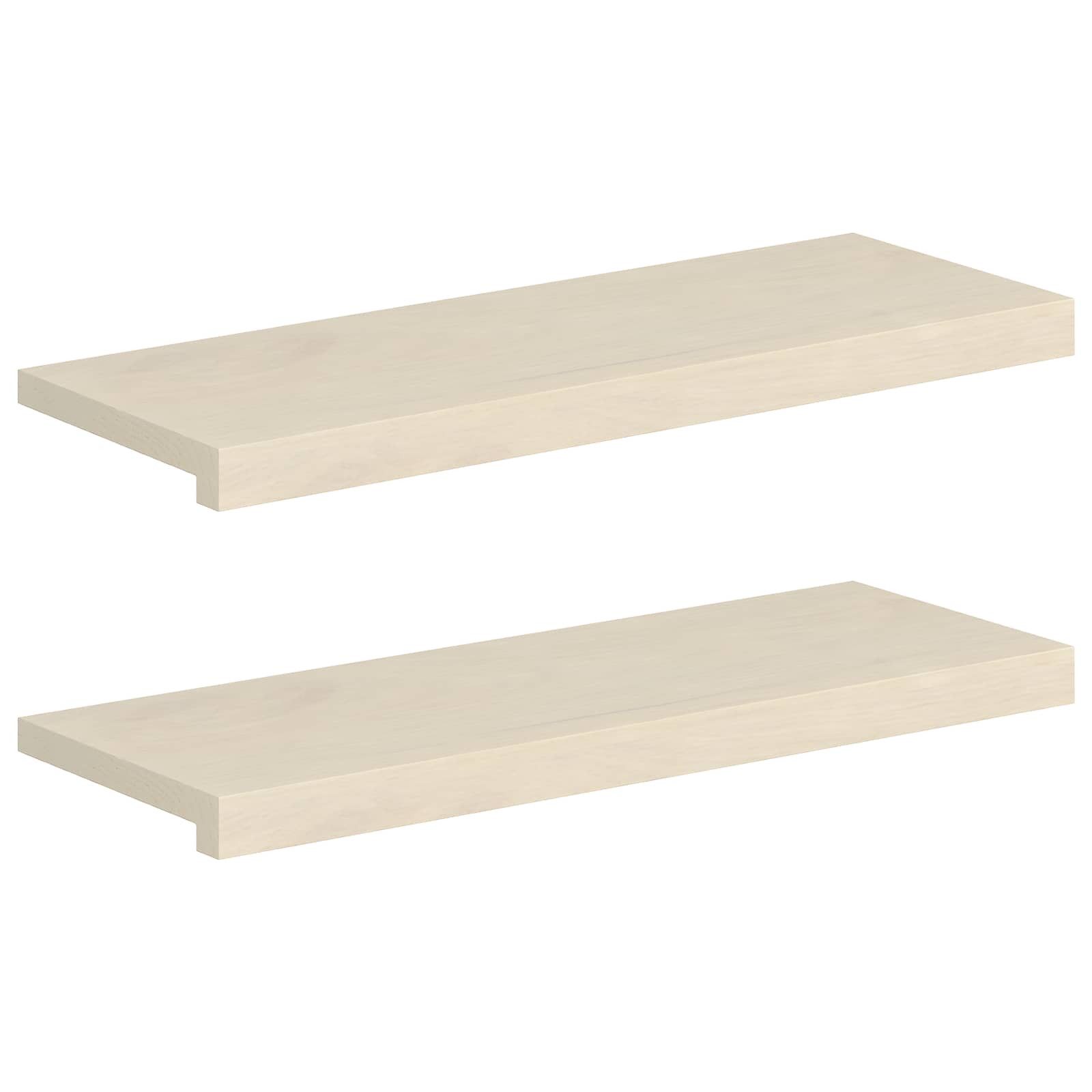 vidaXL Fensterbank 70 x 25 x 2 cm Fensterbänke 2 stk Weiß 70x25x2 cm Massivholz Eiche
