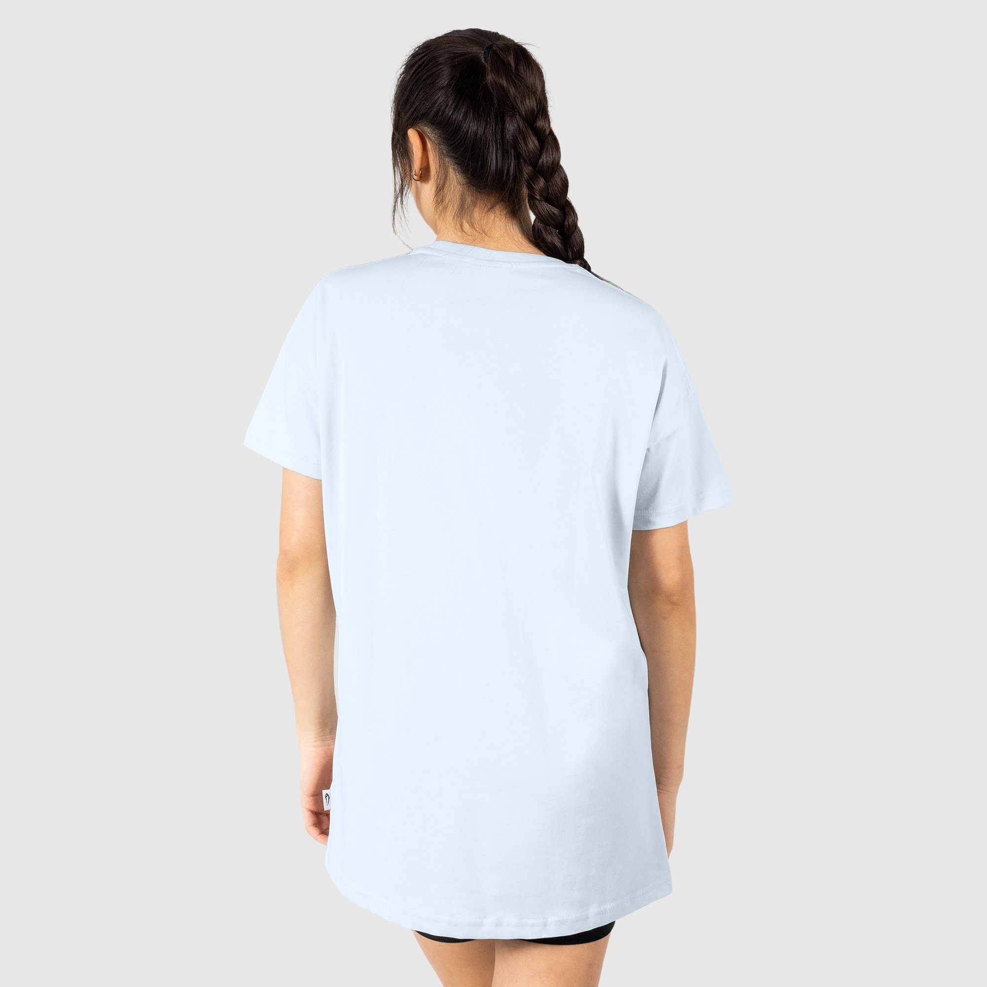 Baumwolle Oversize, Smilodox Hellblau T-Shirt Cheryl 100%