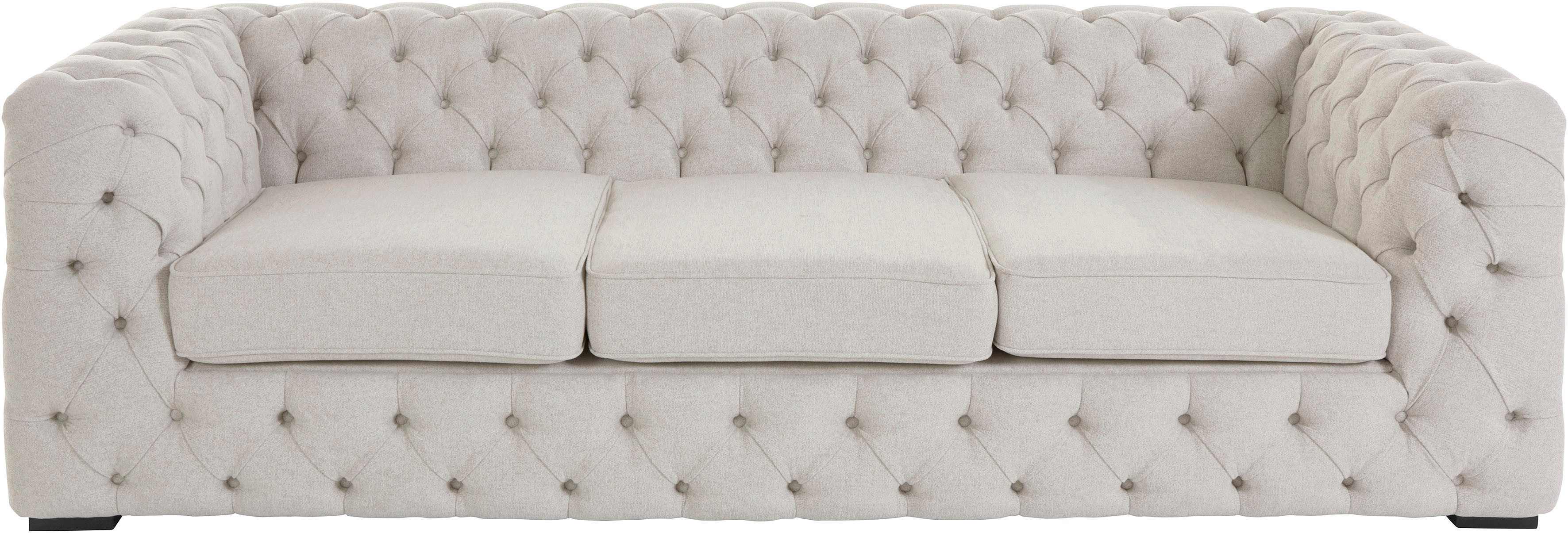 Home affaire Chesterfield-Sofa Kalina, klassische Chesterfield-Knopfheftung günstig online kaufen