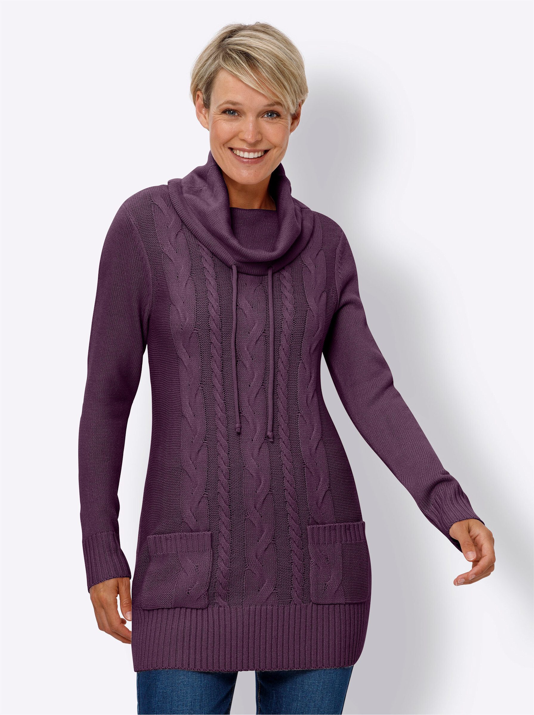 Sieh an! Strickpullover Longpullover günstig online kaufen