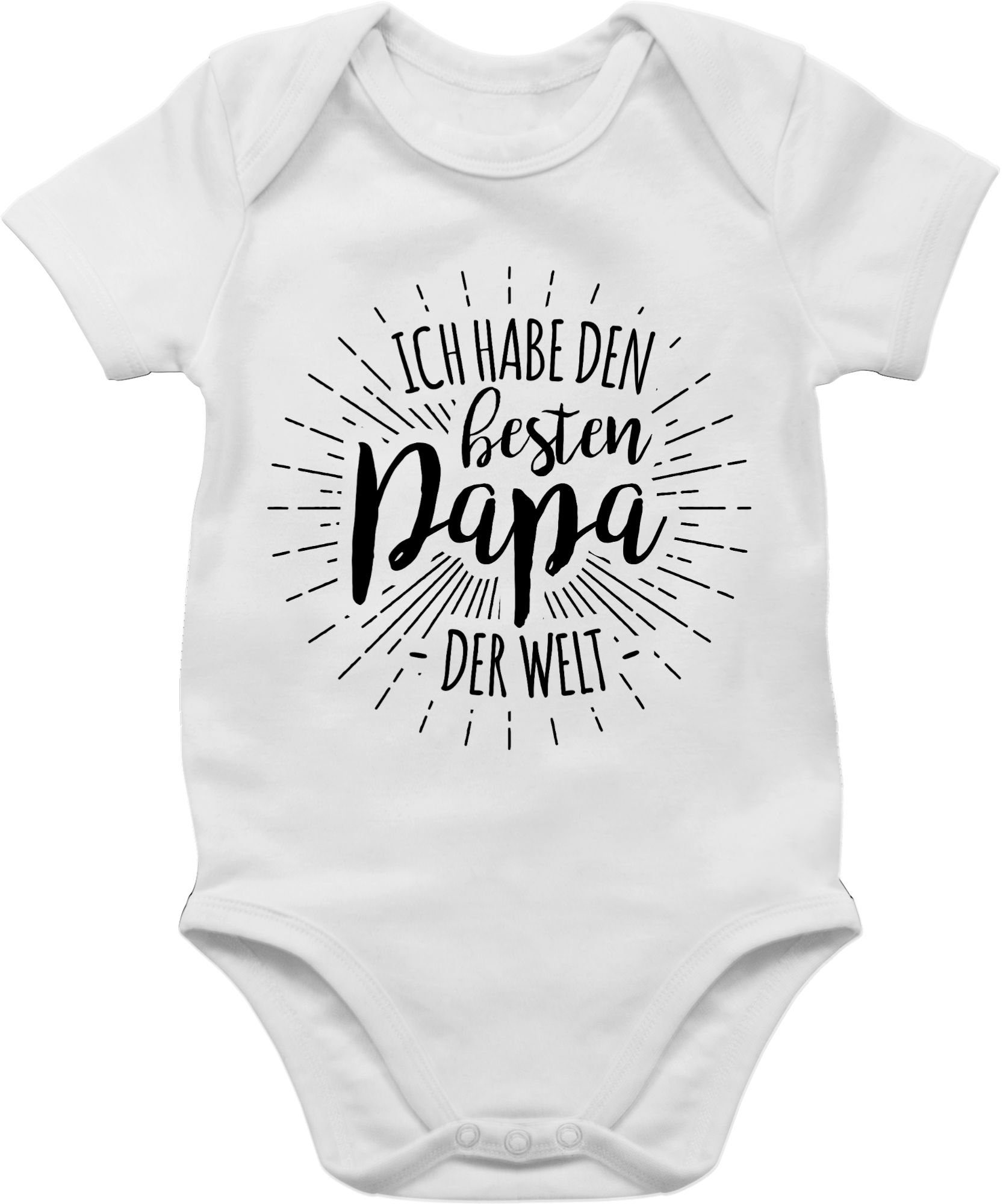 Shirtracer Shirtbody Ich habe den besten Papa der Welt Geschenk Vatertag Baby 1 Weiß