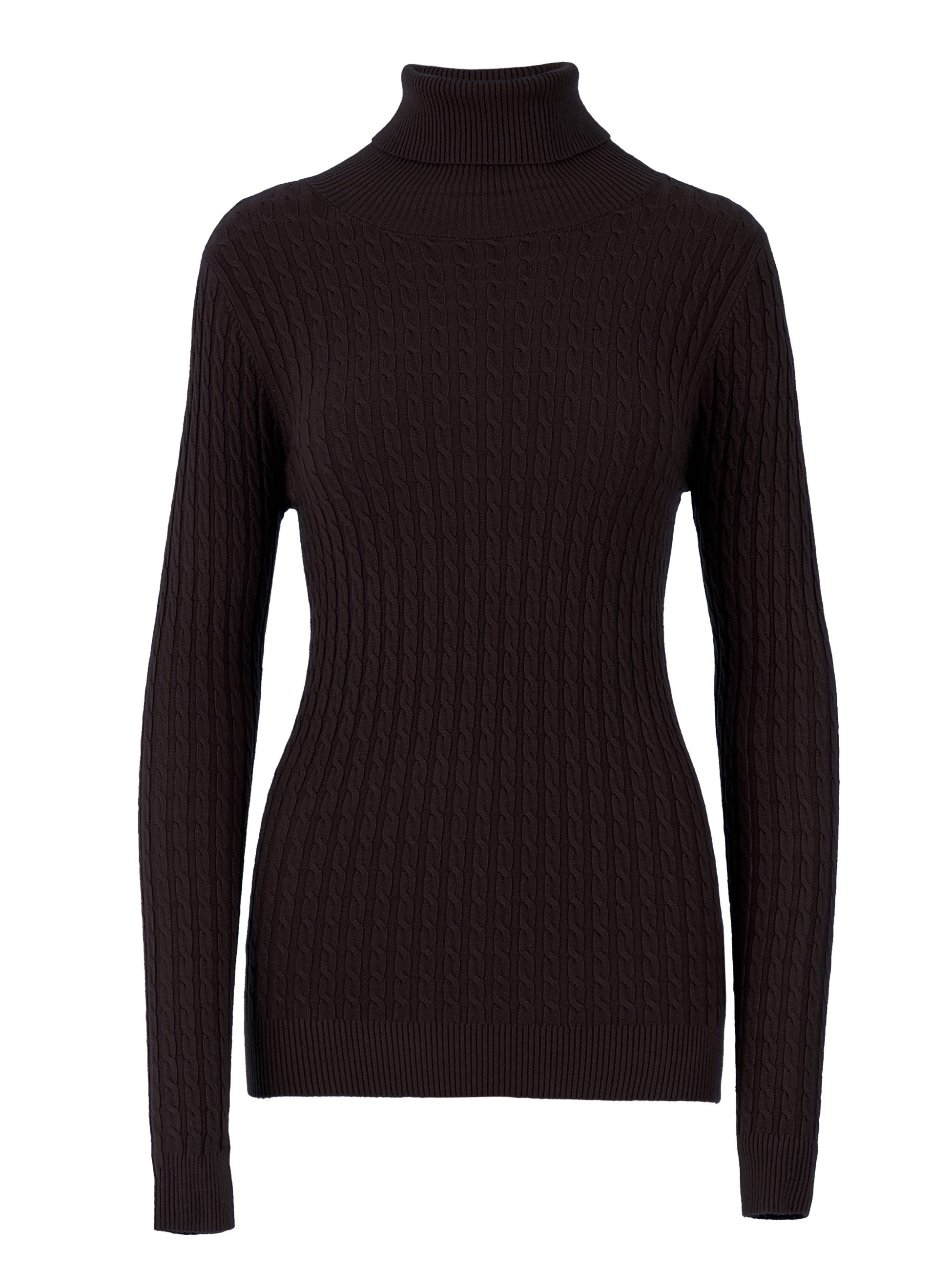 YC Fashion & Style Rollkragenpullover One Size, Zopfmuster, verschiedene Farben in Unifarbe