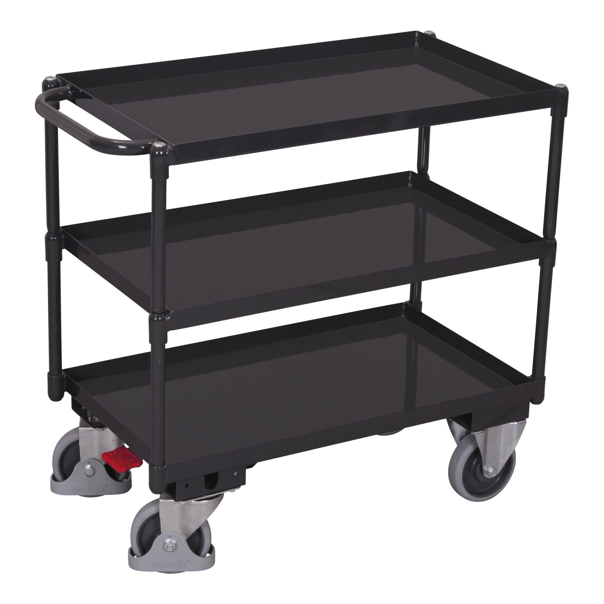 CORDES Transportwagen VarioFit Tischwagen mit 3 Ladeflächen RAL 7016
