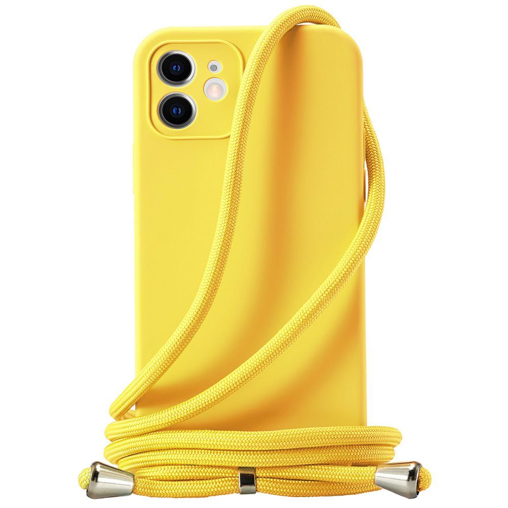 FITSU Handykette Handyhülle mit Band für iPhone 12 Handykette 6,1 Zoll, Handyhülle zum Umhängen Handyband Handyhülle mit Band Handykette