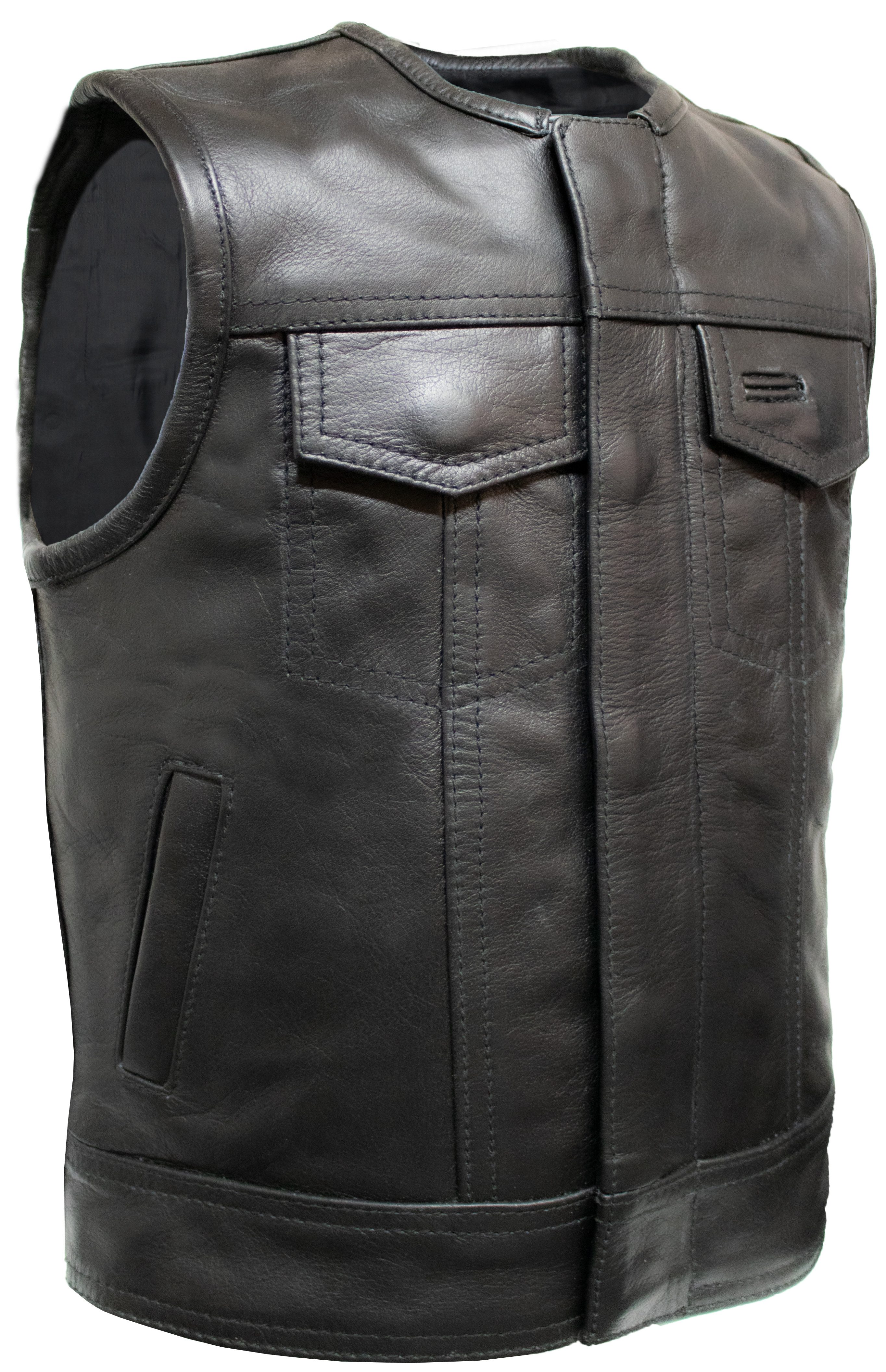 MDM Lederweste Kinder Biker Lederweste Kinderweste