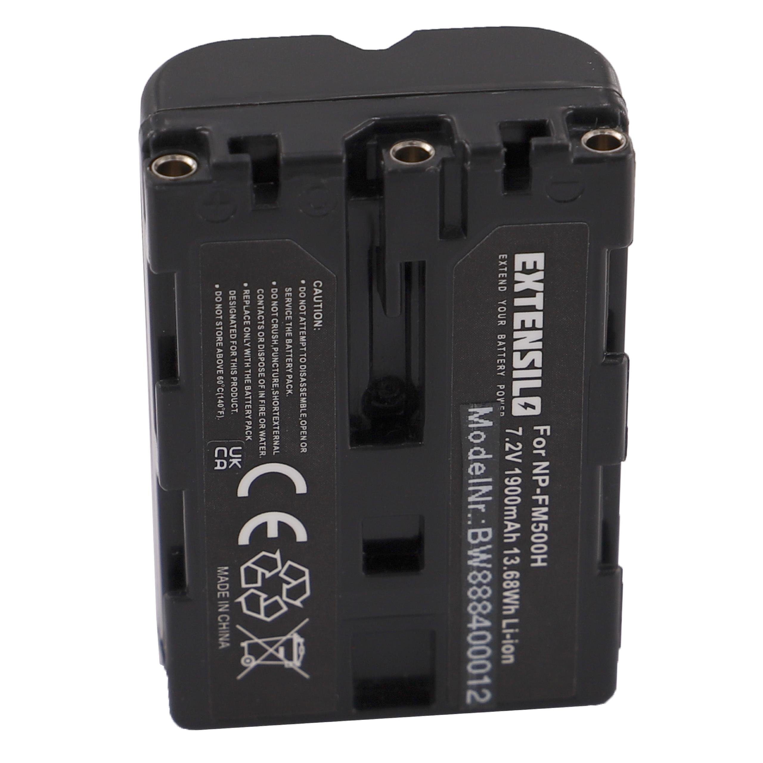 Extensilo Akku passend für Sony Alpha ILCA-77M2, SLT-A57K, ILCA-77M2M, SLT-A57M, Kamera-Akku Akku Li-Ion 1900 mAh (7,2 V, 3 St), Leistungsfähige Austausch-Akkus für Digitalkamera, Spiegelreflexkamera