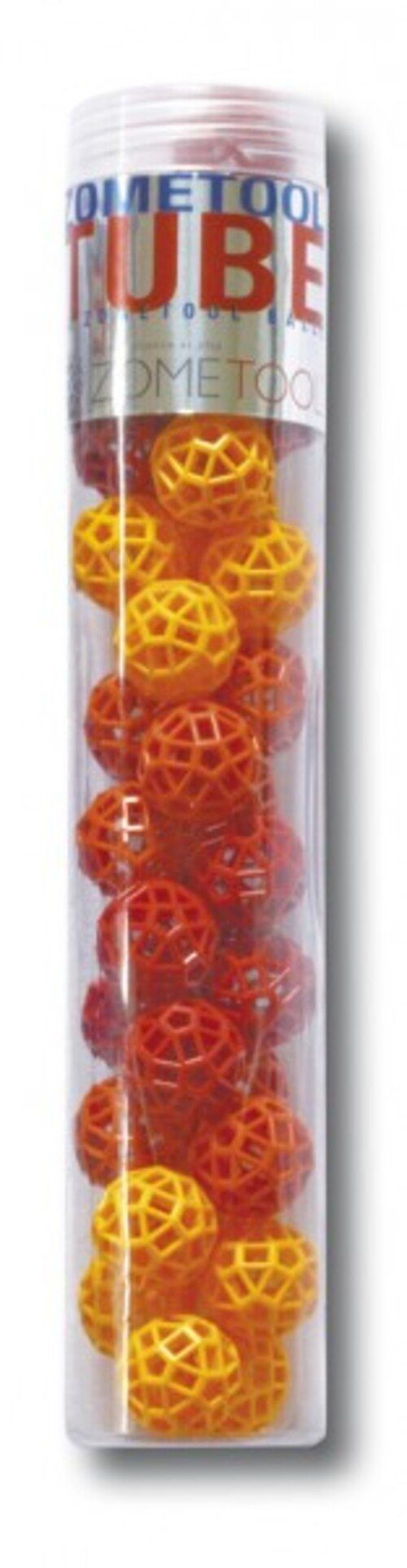 Zometool Experimentierkasten Zometool Tube, 34 Bälle, Gelb/Rot, Ergänzungsset