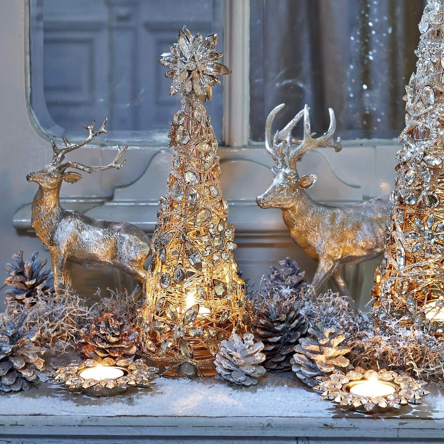 Mirabeau Weihnachtsfigur Hirsche 2er Set Rudy & Son silber (2er Set, 2er Set), none – Bild 5 von 5