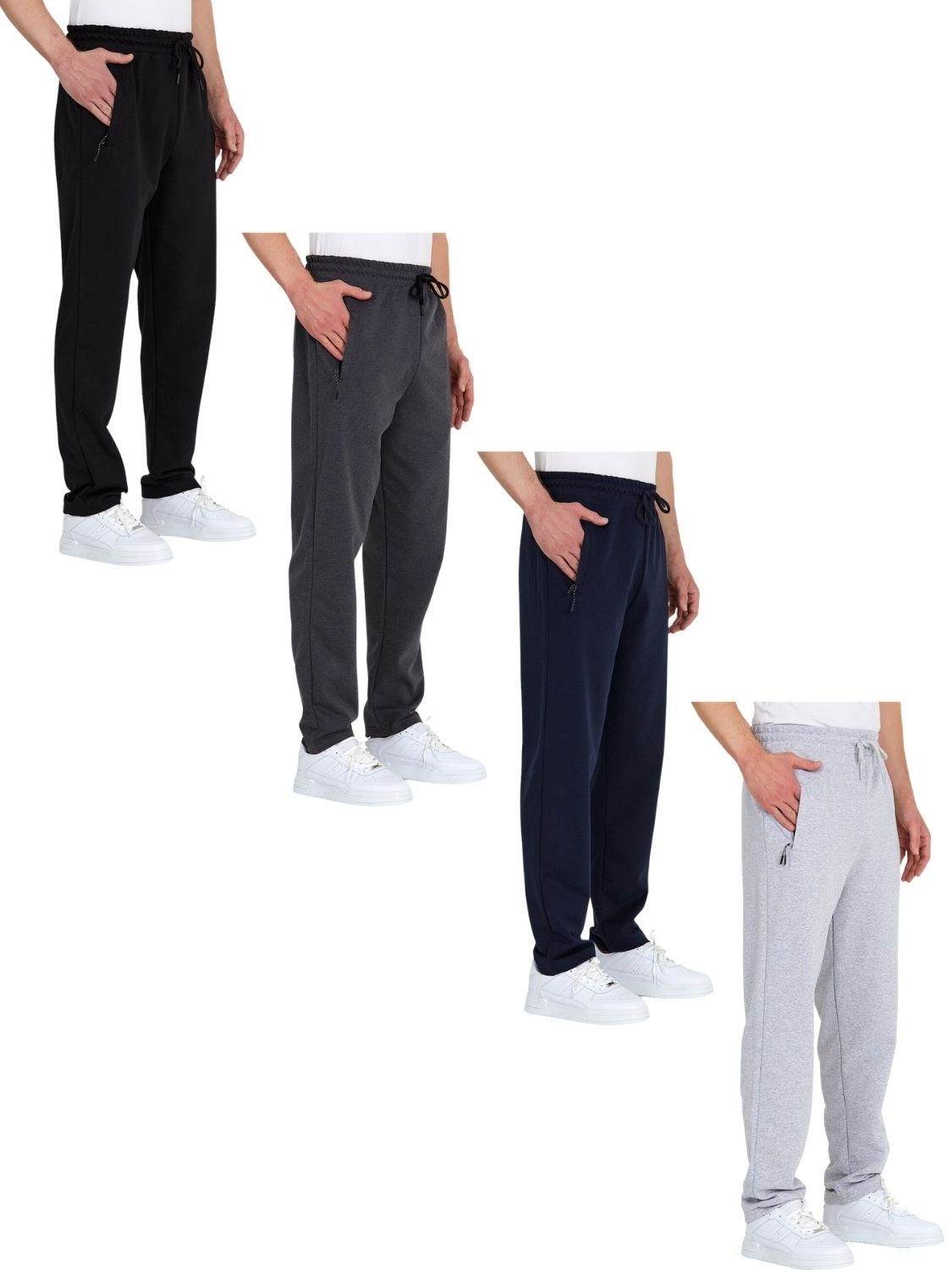 COMEOR Jogginghose Trainingshose Sporthose Herren Baumwollmischung (4-tlg) günstig online kaufen