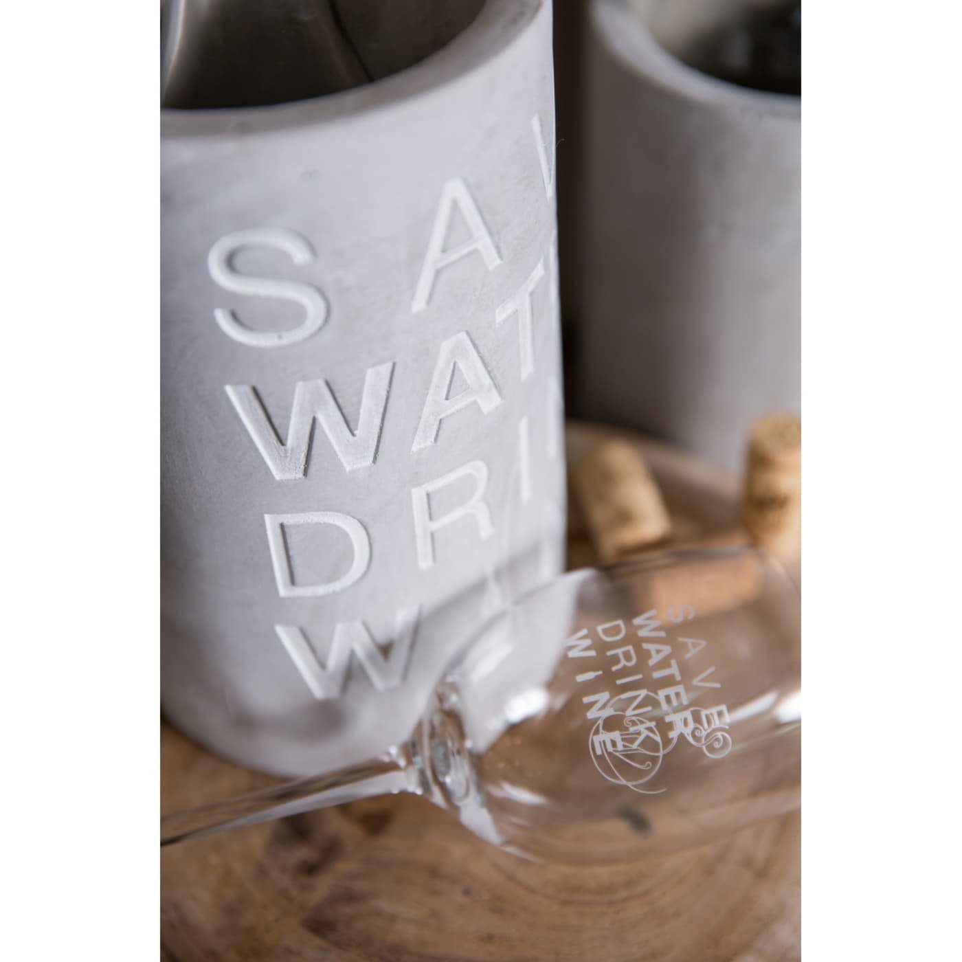Räder Design Weinkühler Flaschenkühler Getränkekühler "Save Water Drink