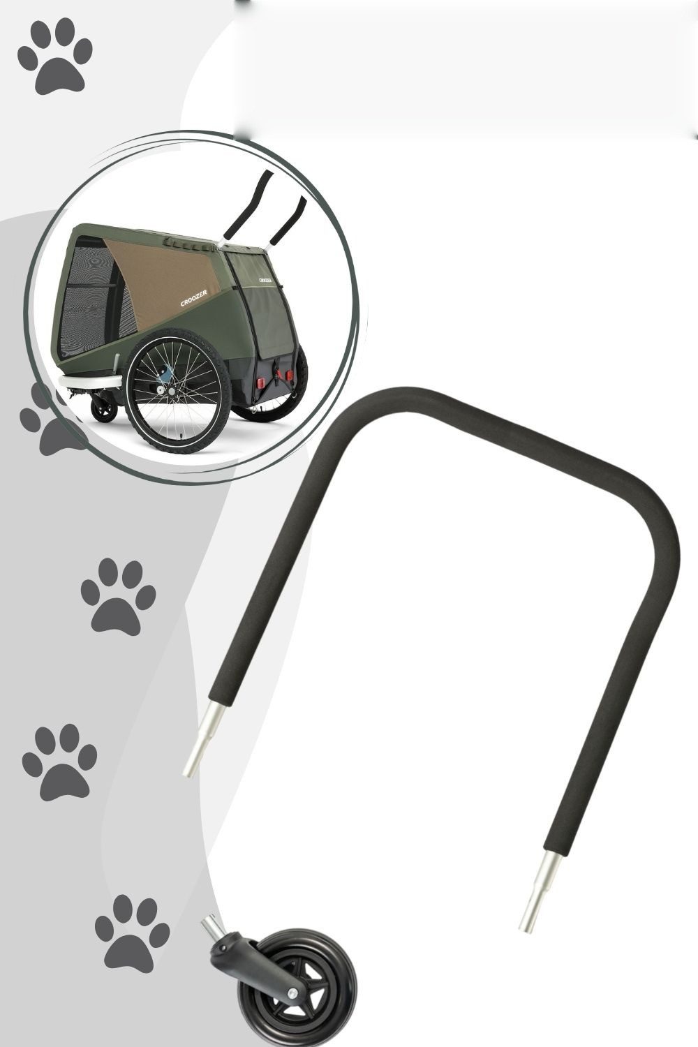Croozer Fahrradhundeanhänger Buggy-Set für Dog Tammo / Dog Mikke