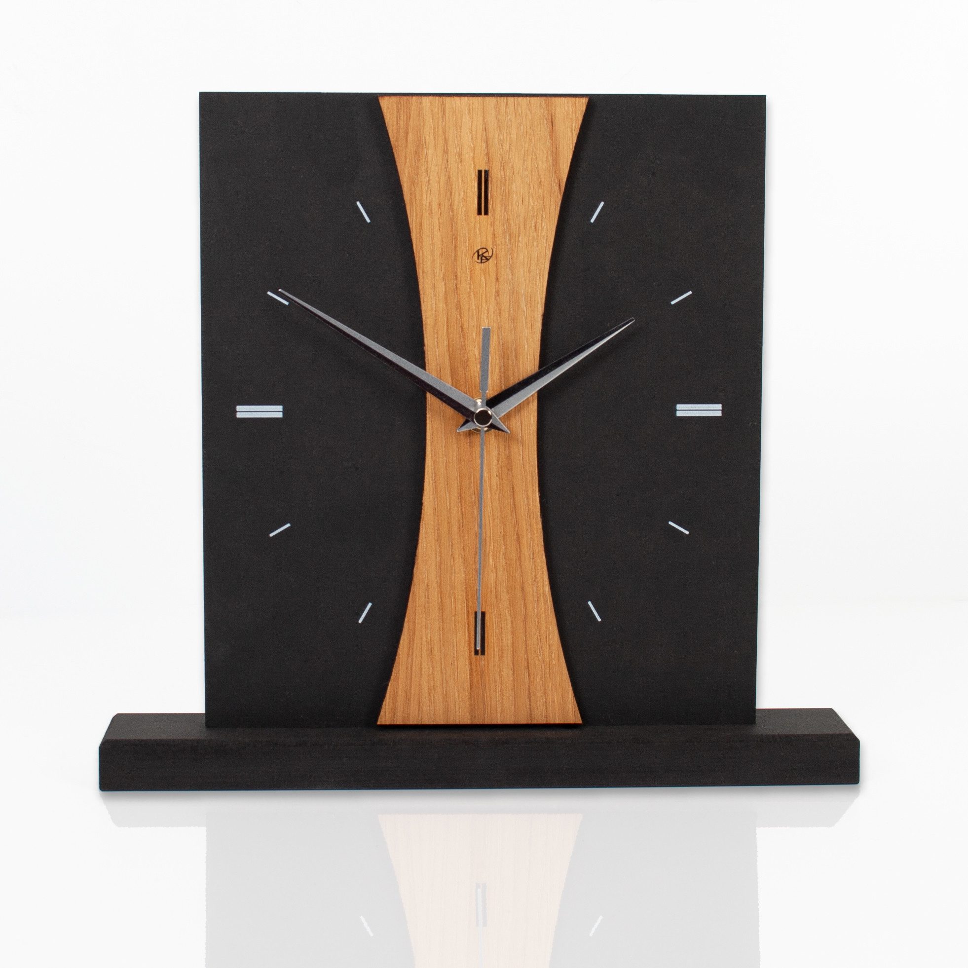 Kreative Feder Standuhr Designer-Standuhr „Stripe“ aus Holz ohne Ticken, Ti günstig online kaufen