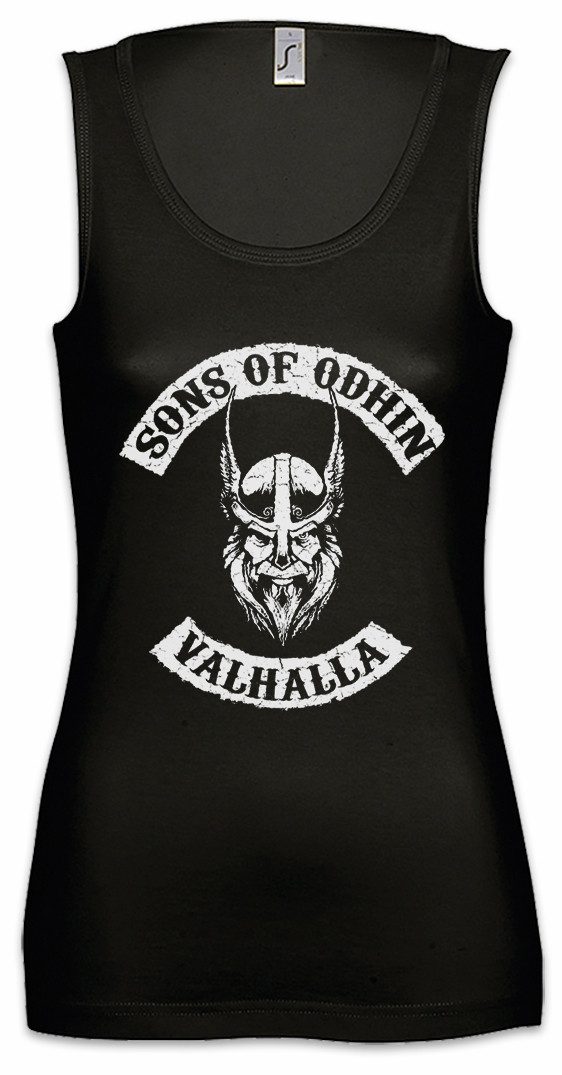 Tanktop Sons Of Odhin Ärmelloses Damen T-Shirt Club MC Motorrad Biker Rocker