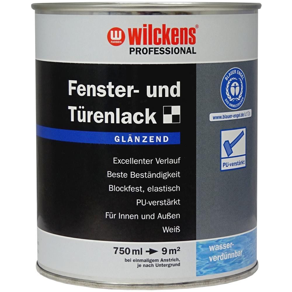 wilckens® PROFESSIONAL Tür- und Fensterlack, glänzend, Weiß, 750 ml