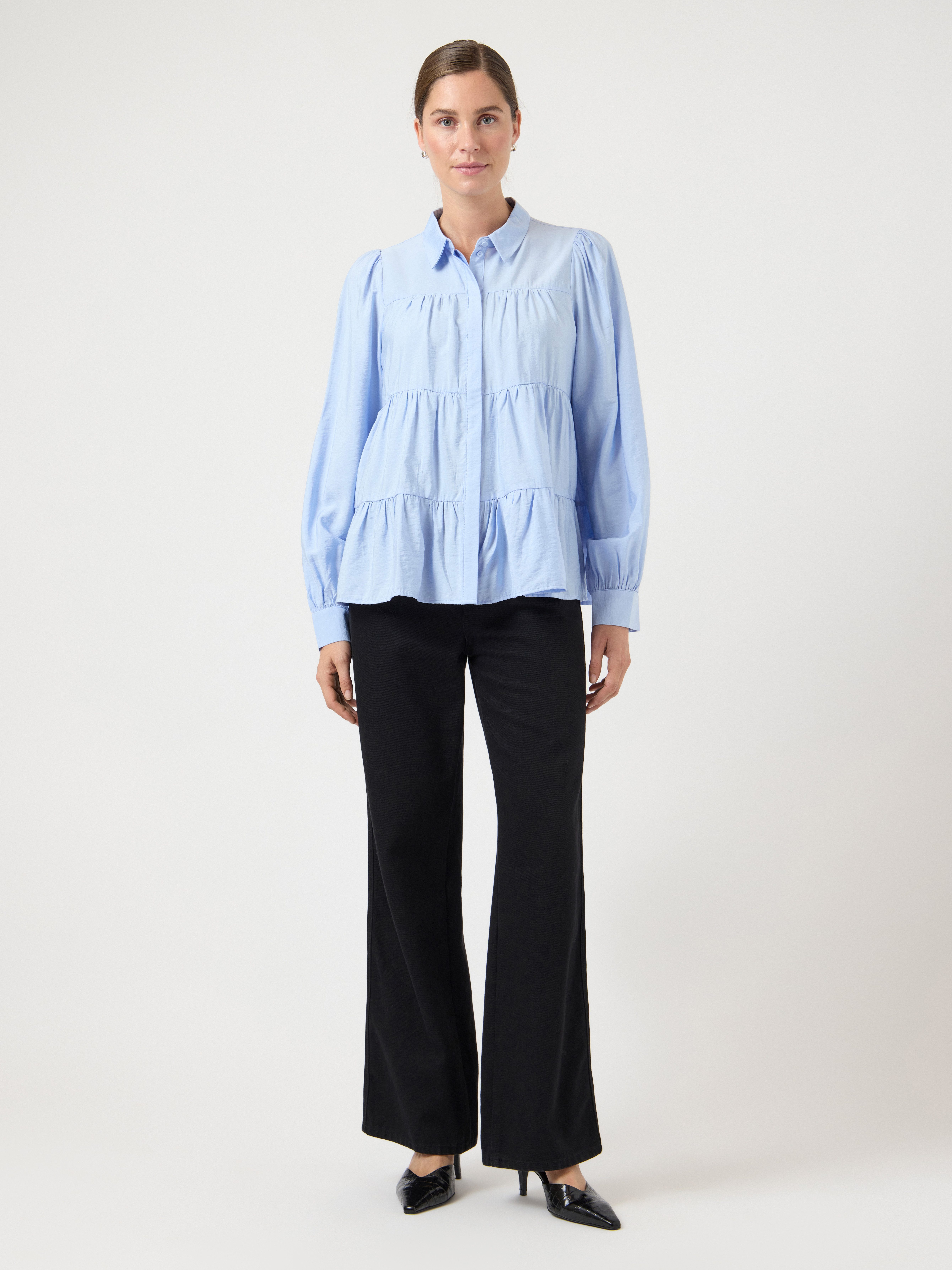 Y.A.S Langarmbluse YASPALA LS SHIRT S. NOOS