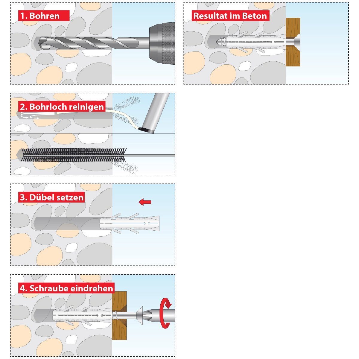 Tox Spreizdübel Spreizdübel Barracuda 6/30, (100-tlg)