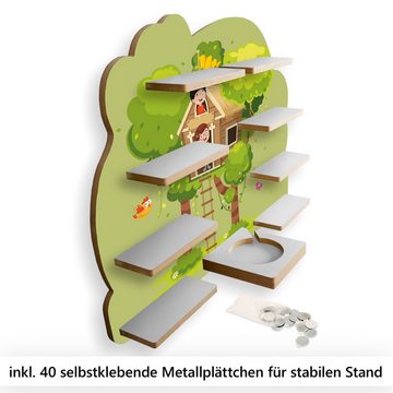 Kreative Feder Wandregal MUSIKBOX-REGAL Baumhaus, für TONIE-BOX und TONIES inkl. 40 Metallplättchen