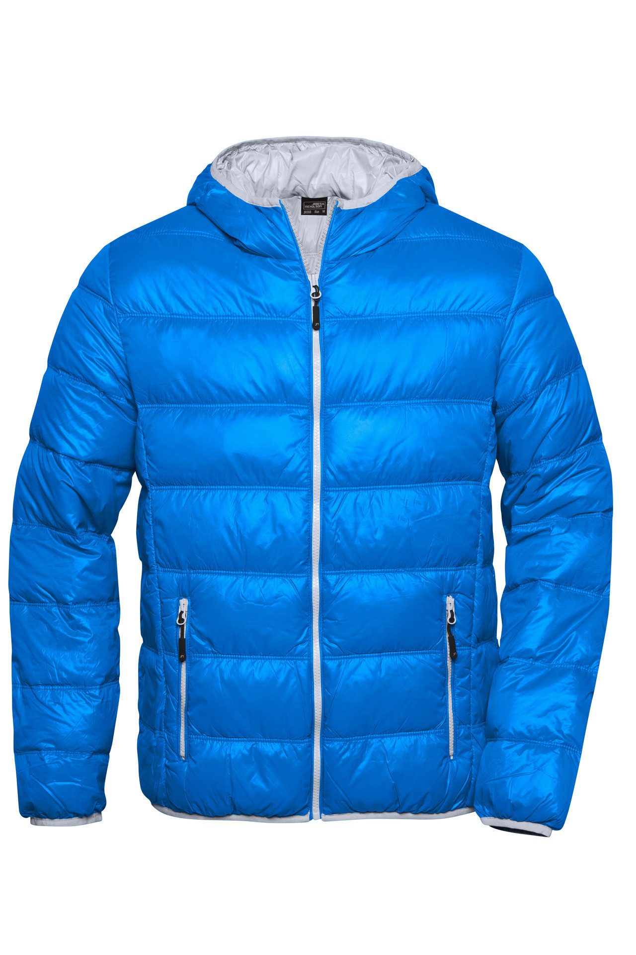 James & Nicholson Leichtdaunenjacke Ultraleichte Herren Daunenjacke mit Kapuze in sportlichem Style JN1060 für die Übergangszeit