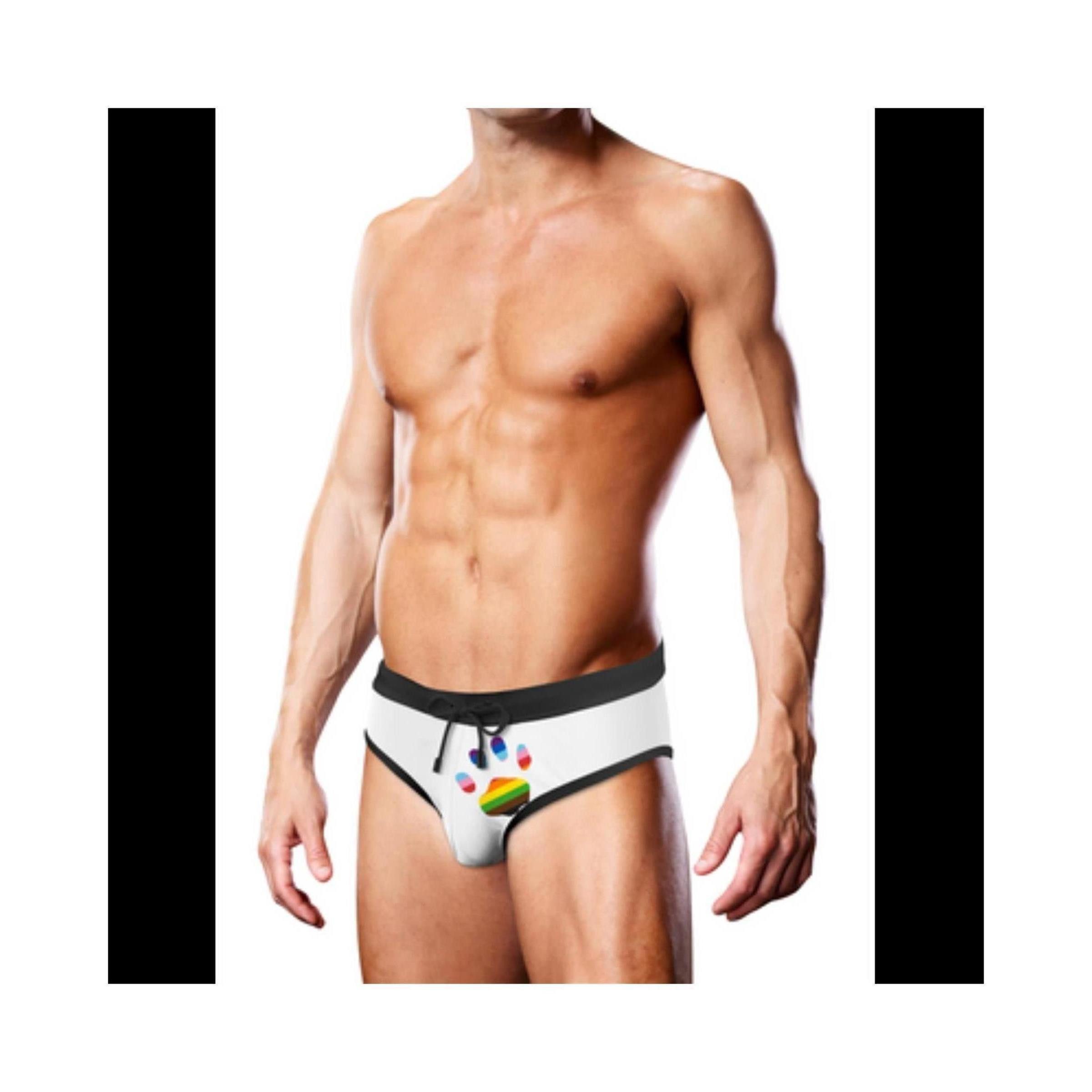 Prowler Badeshorts Prowler - Swim Brief White Oversized Paw - (L,M,S