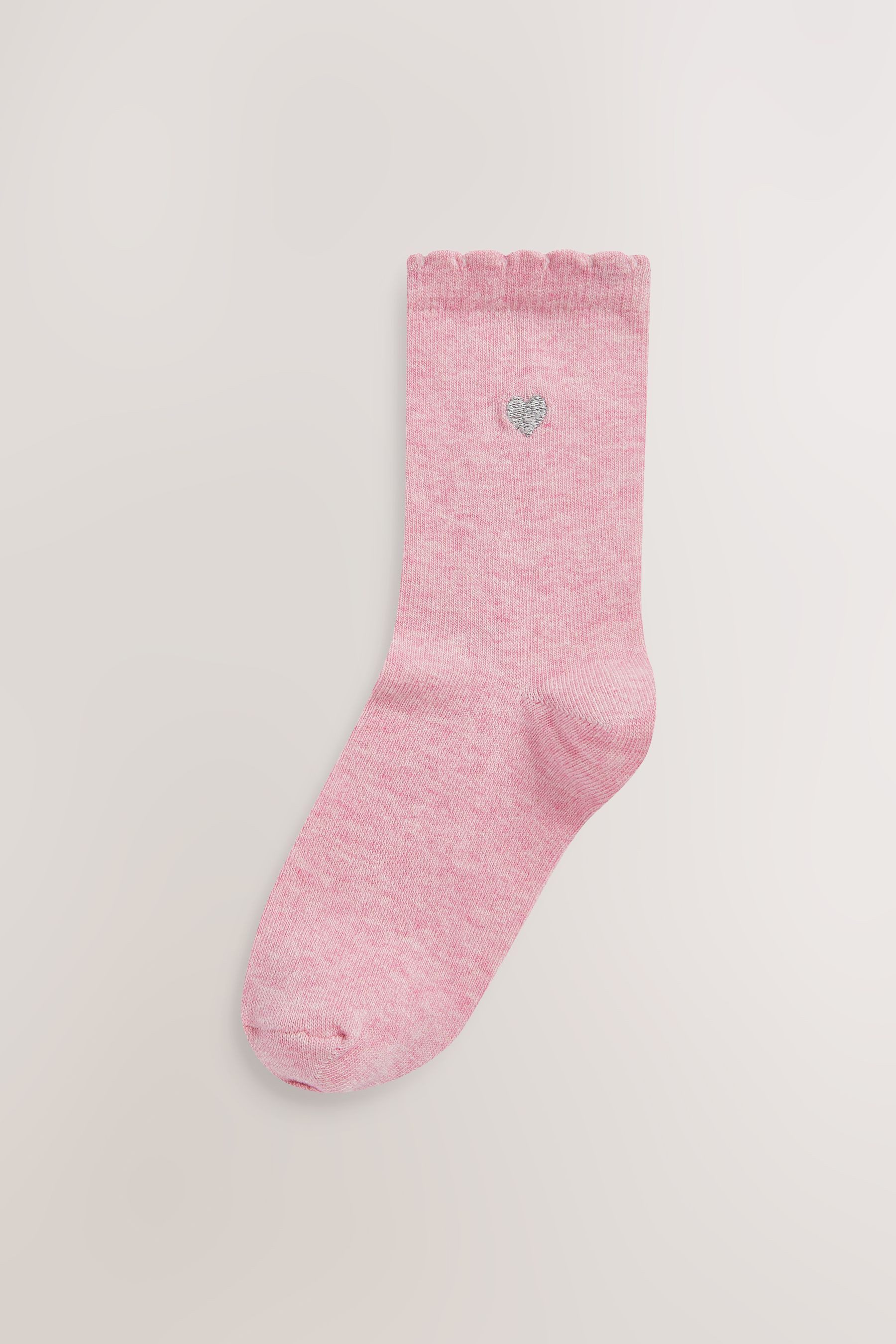 Next Kurzsocken Socken mit Baumwolle und Herzstickerei, 7er-Pack (7-Paar) – Bild 4 von 5