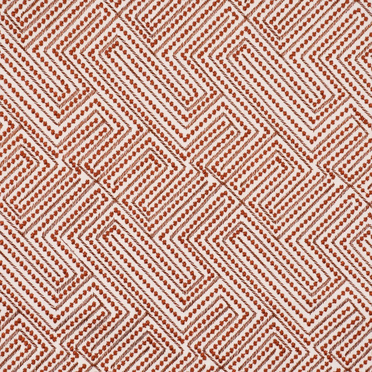 Thumbnail - Rasch TEXTIL Stoff Rasch Textil Dekostoff Stickerei Grafik Arusha weiß rost 1,4m, bestickt