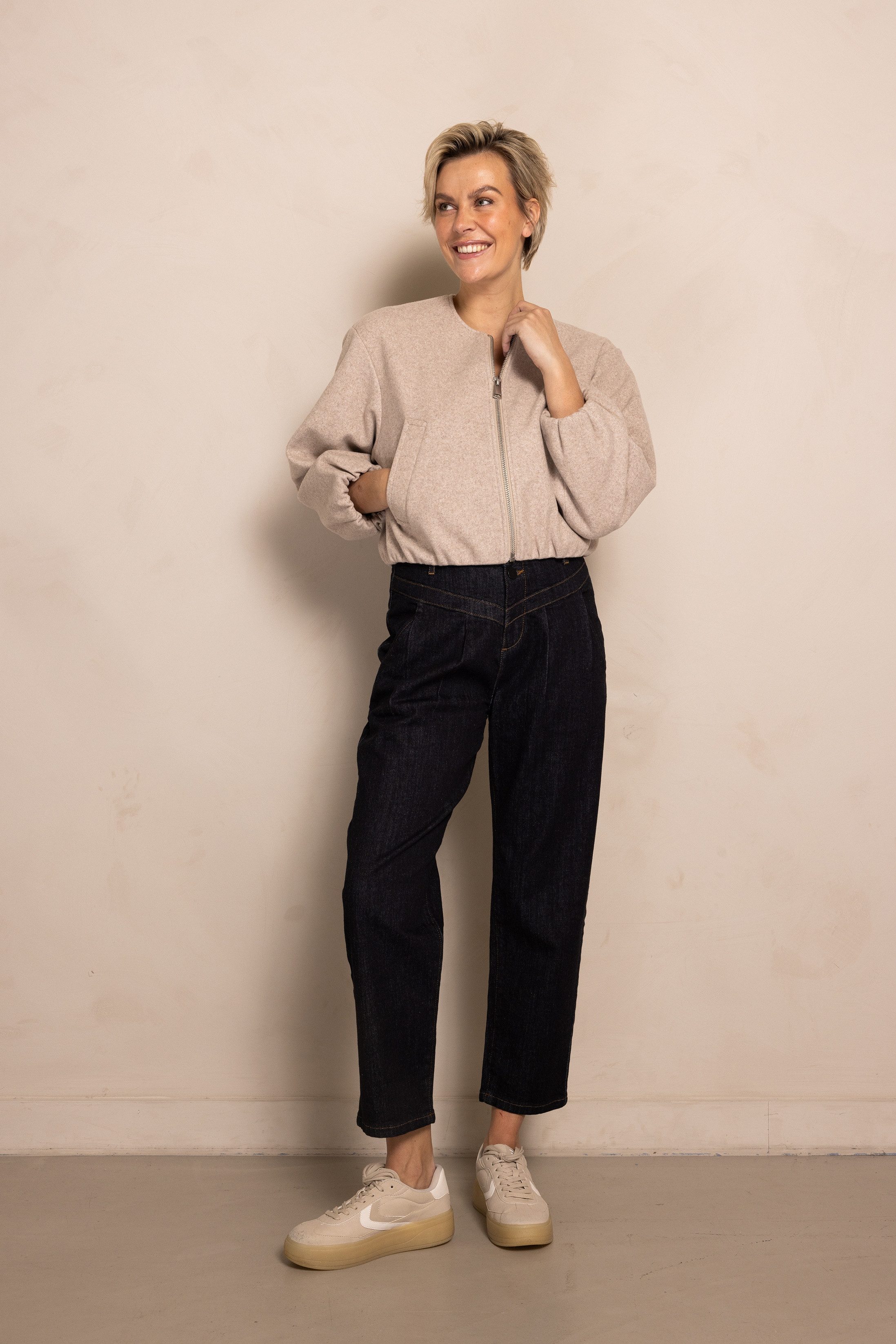 Zhrill Blouson MANOA lässiger Look, mit Eingrifftaschen, hüftlange Passform