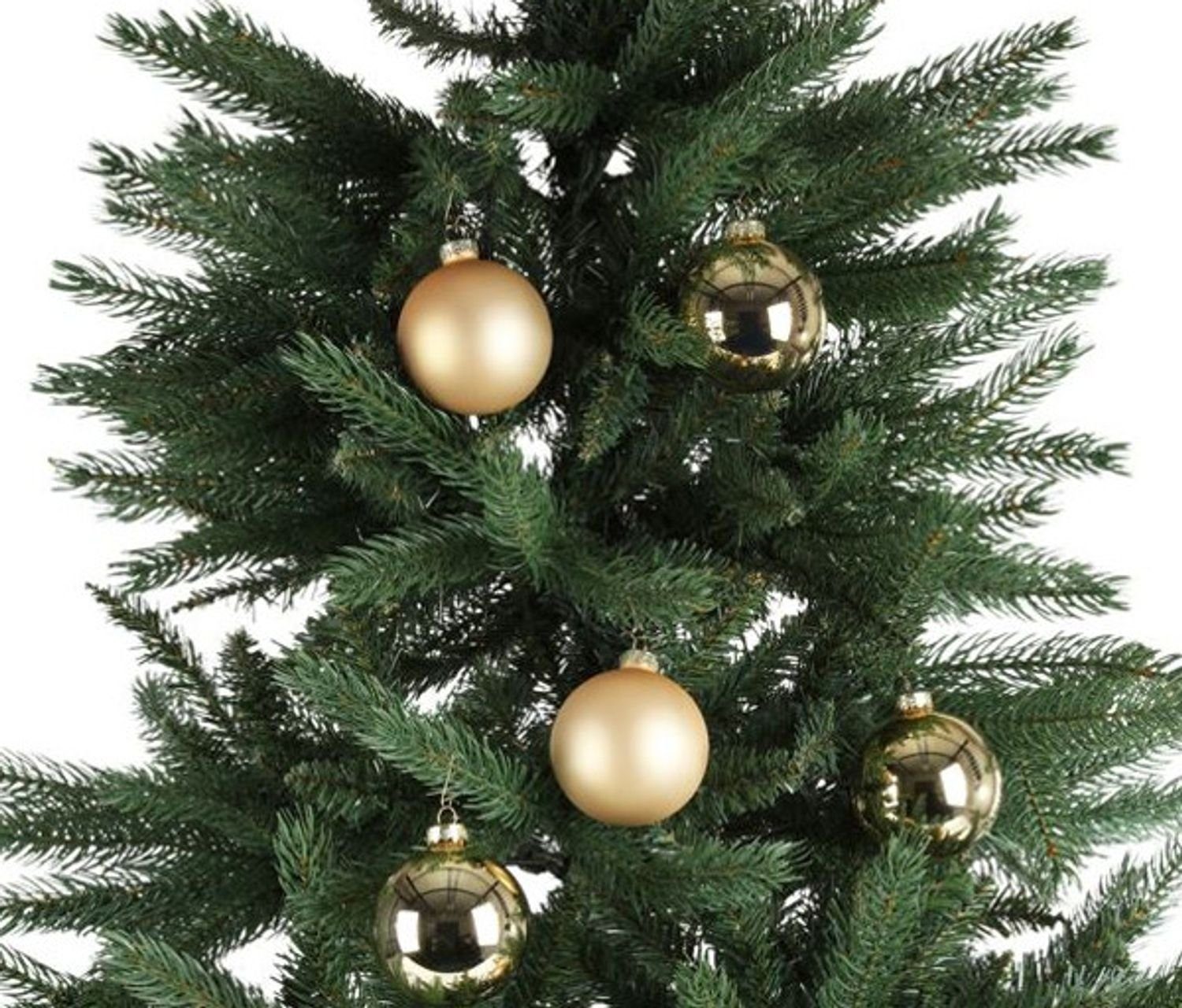 Christbaumkugeln Weihnachtsbaumkugeln Baumschmuck gold 8er-Set BURI Weihna Weihnachtsbaumkugel 7,5cm