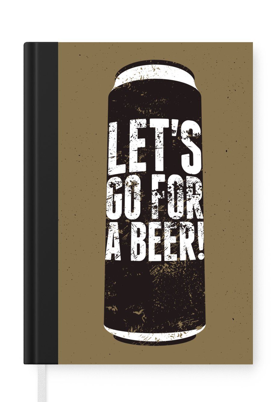 MuchoWow Notizbuch Bier - Dose - Vintage - Trinken - Zitate - Sprichwörter, Journal, Merkzettel, Tagebuch, Notizheft, A5, 98 Seiten, Haushaltsbuch