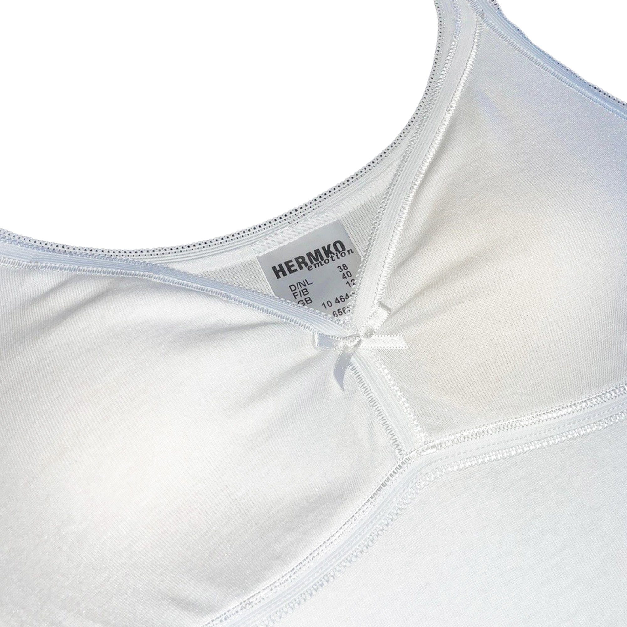 HERMKO Unterhemd 175803840 Bio-Baumwolle/Modal BH-Hemd mit schmalen Trägern hergestellt in EU