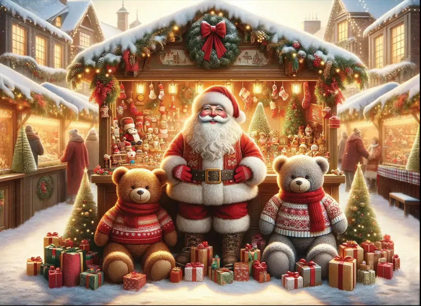 Wooden City Пазлы Holzpuzzle Weihnachtsmarkt 1000 Teile Пазлы Geschenkidee, 1010 Пазлыteile