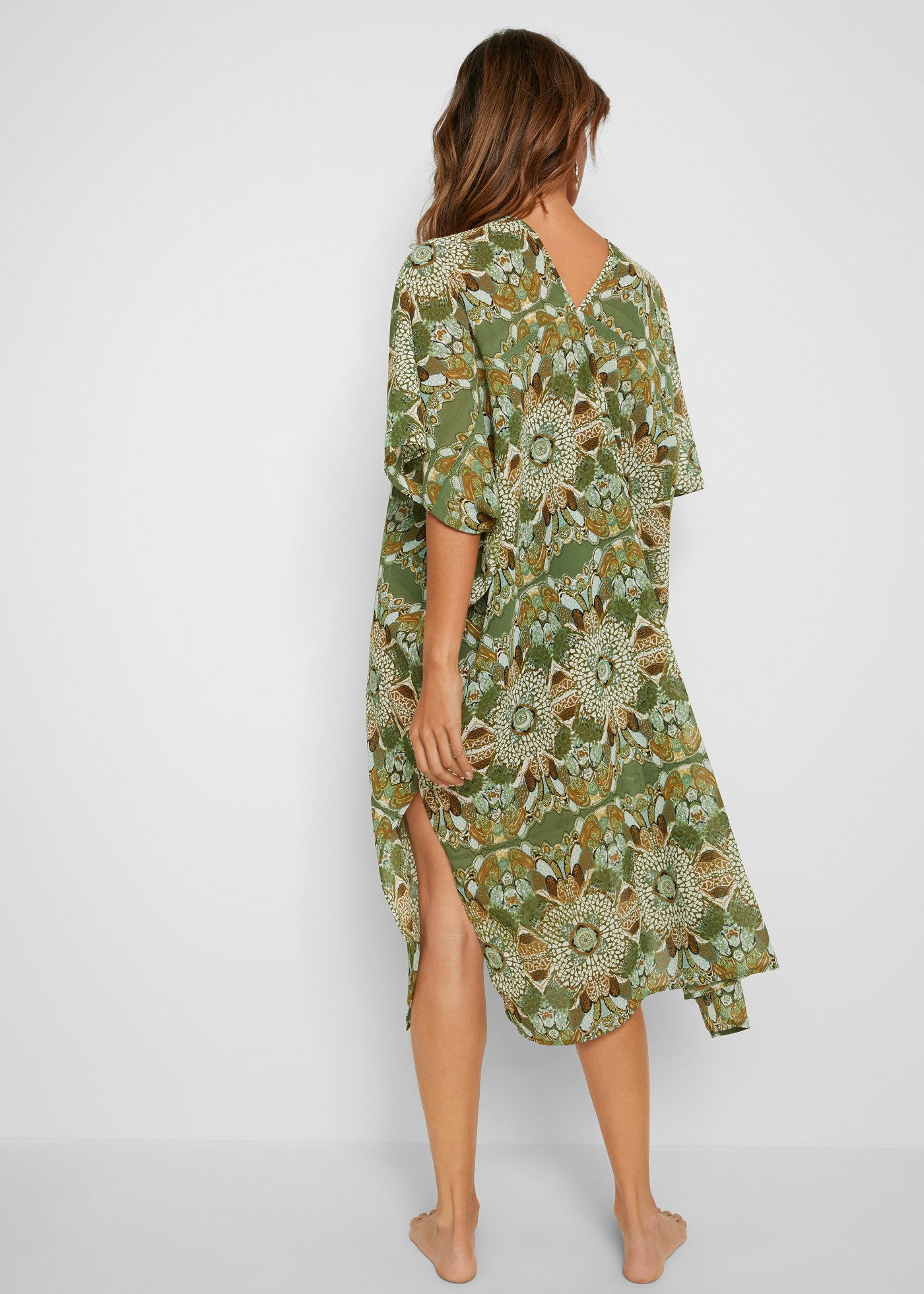 bonprix Tunikakleid für Frühjahr und Sommer, Strandkleid, aus Polyester, la günstig online kaufen