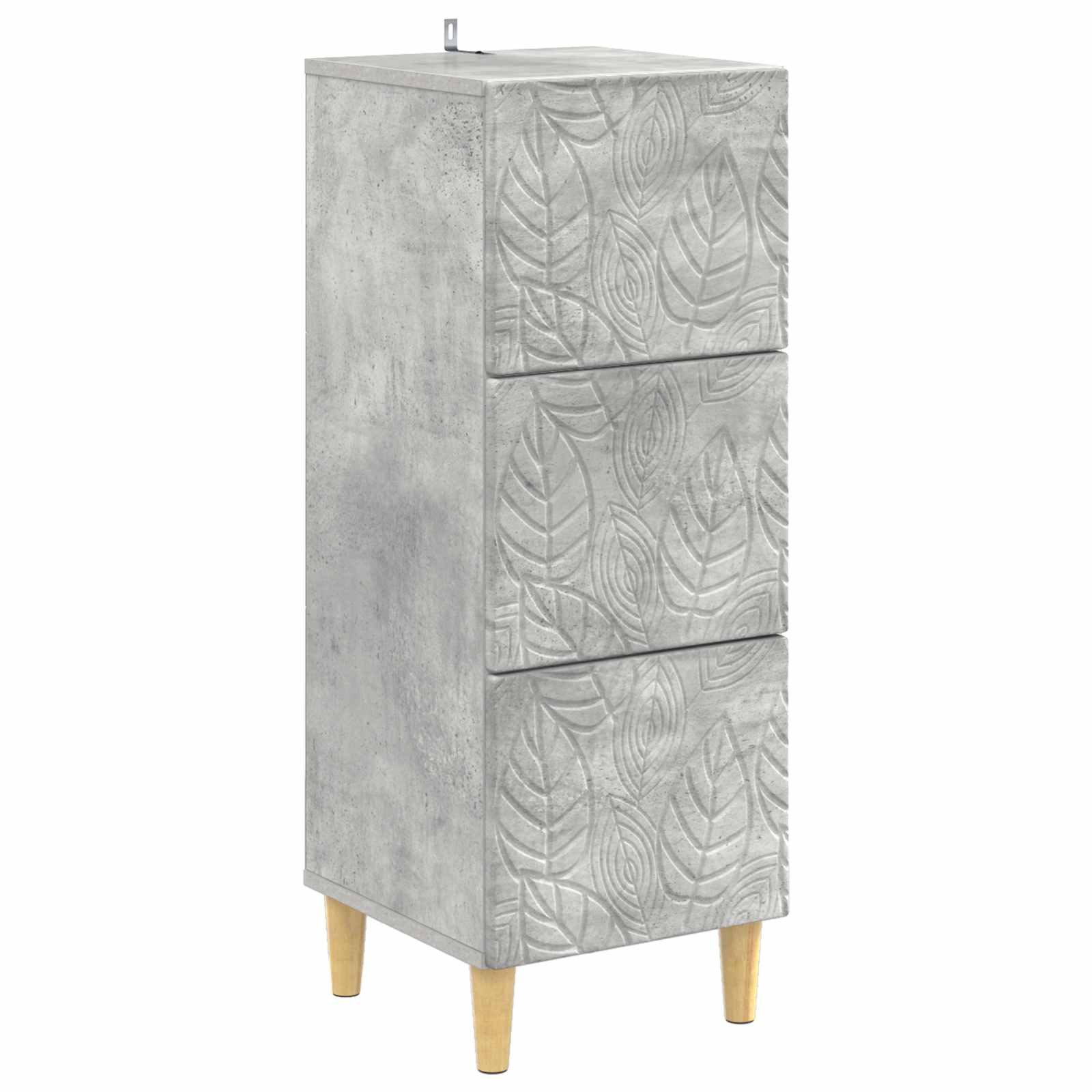 vidaXL Kommode 33 x 34,5 x 90 cm Kommode Schubladenschrank Sideboard schmal Betongrau