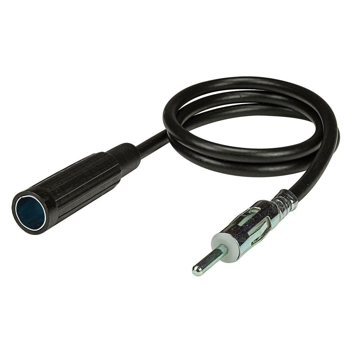 tomzz Audio KFZ Antennen Verlängerung Kabel 0,5m DIN Stecker auf DIN Buchse Kupplu KFZ Adapter
