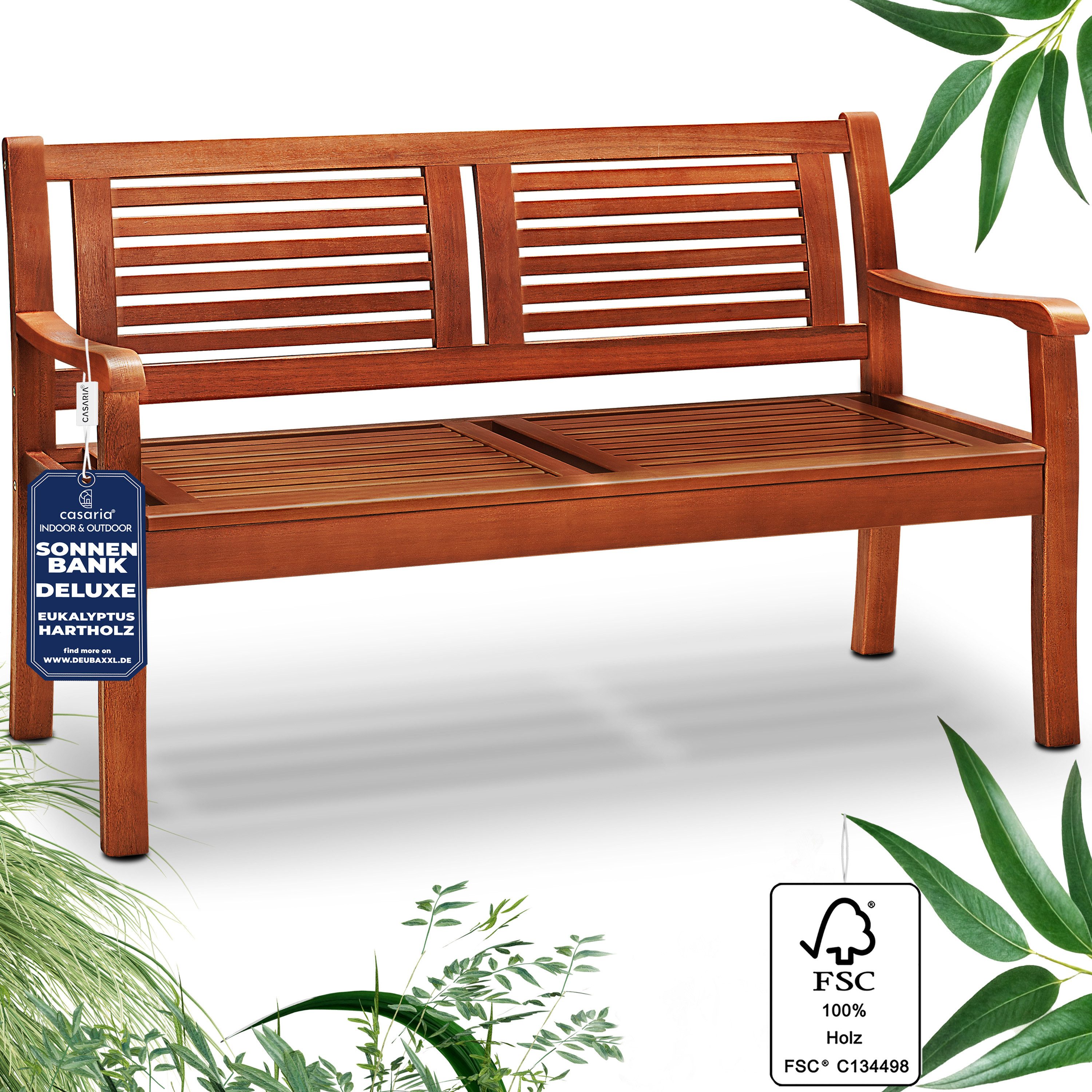Casaria Gartenbank, Wetterfest Eukalyptus Holz FSC® günstig online kaufen