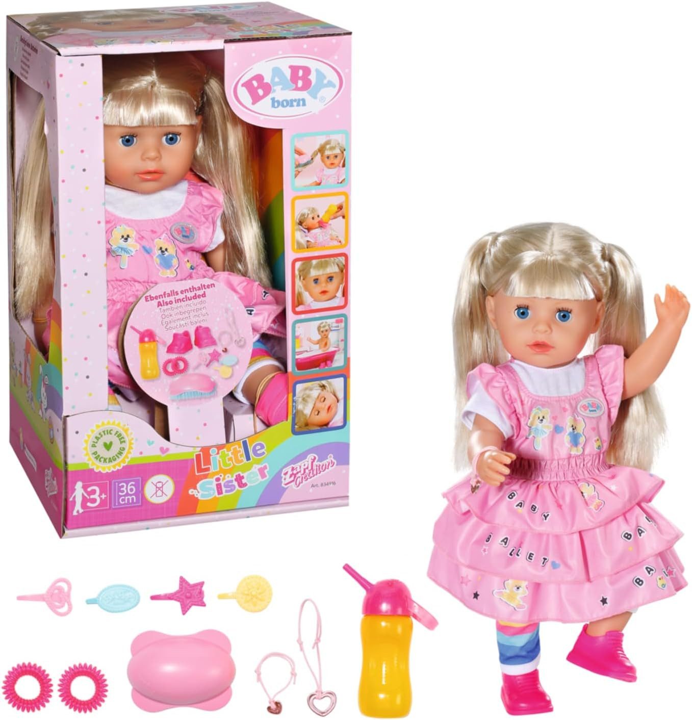 Baby Born Biegepuppe Baby Born Nursey Little Sister 36cm günstig online kaufen