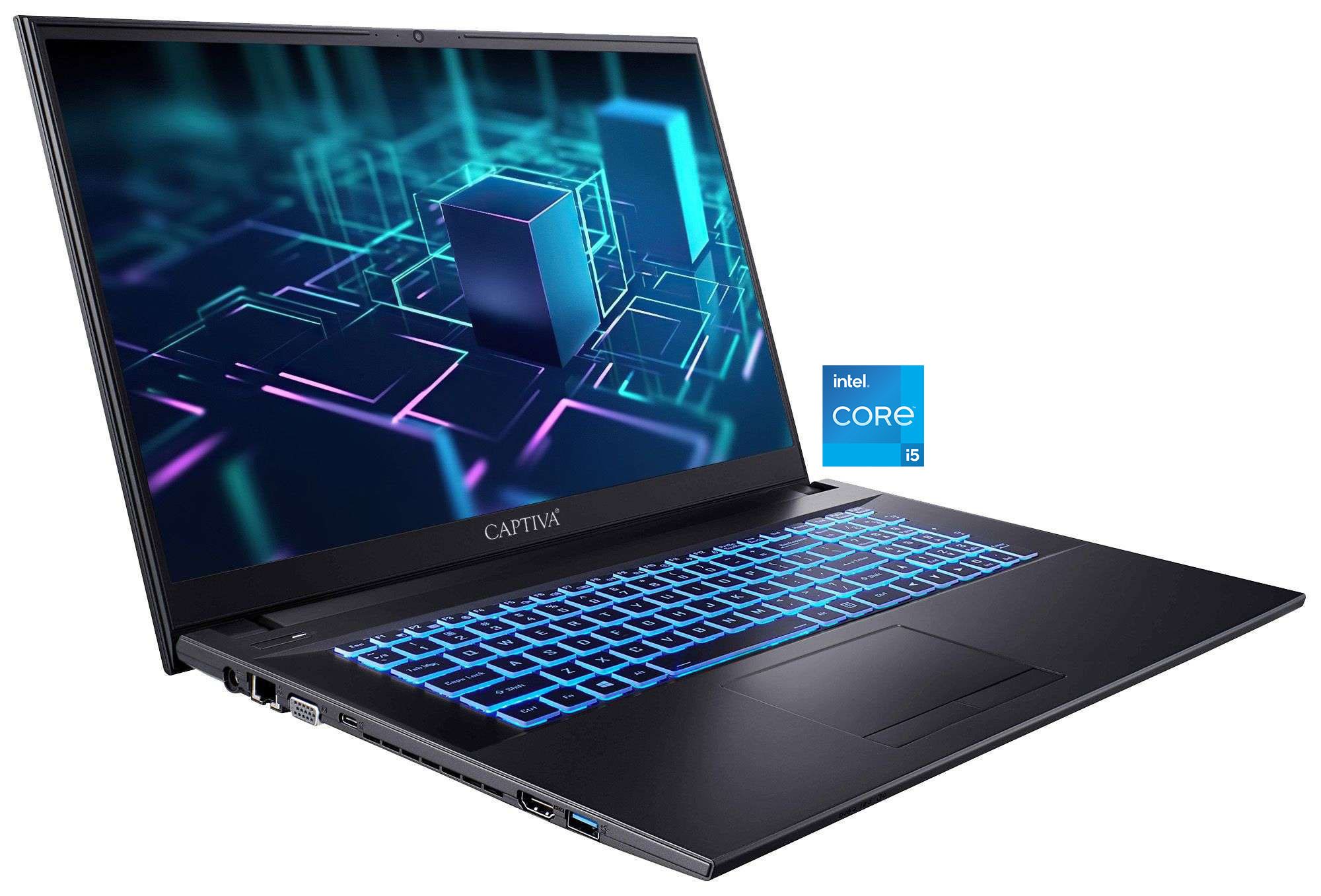 CAPTIVA Business/Office I10-0876GE Business-Notebook (43,9 cm/17,3 Zoll, Intel Core i5 1335U, Iris Xe Graphics, 32 GB, 1000 GB SSD)
