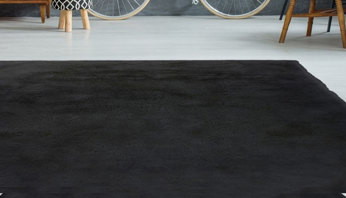 my home Fellteppich Alvin, rechteckig, Höhe: 45 mm, Teppich in Kaninchenfel günstig online kaufen